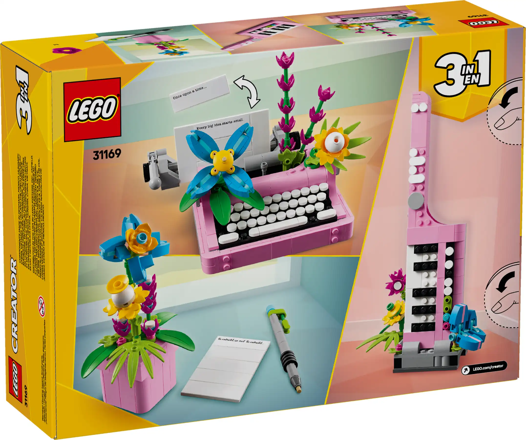 Zdjecie zestawu LEGO 31169 Creator 3 w 1 Maszyna do pisania z kwiatami 3