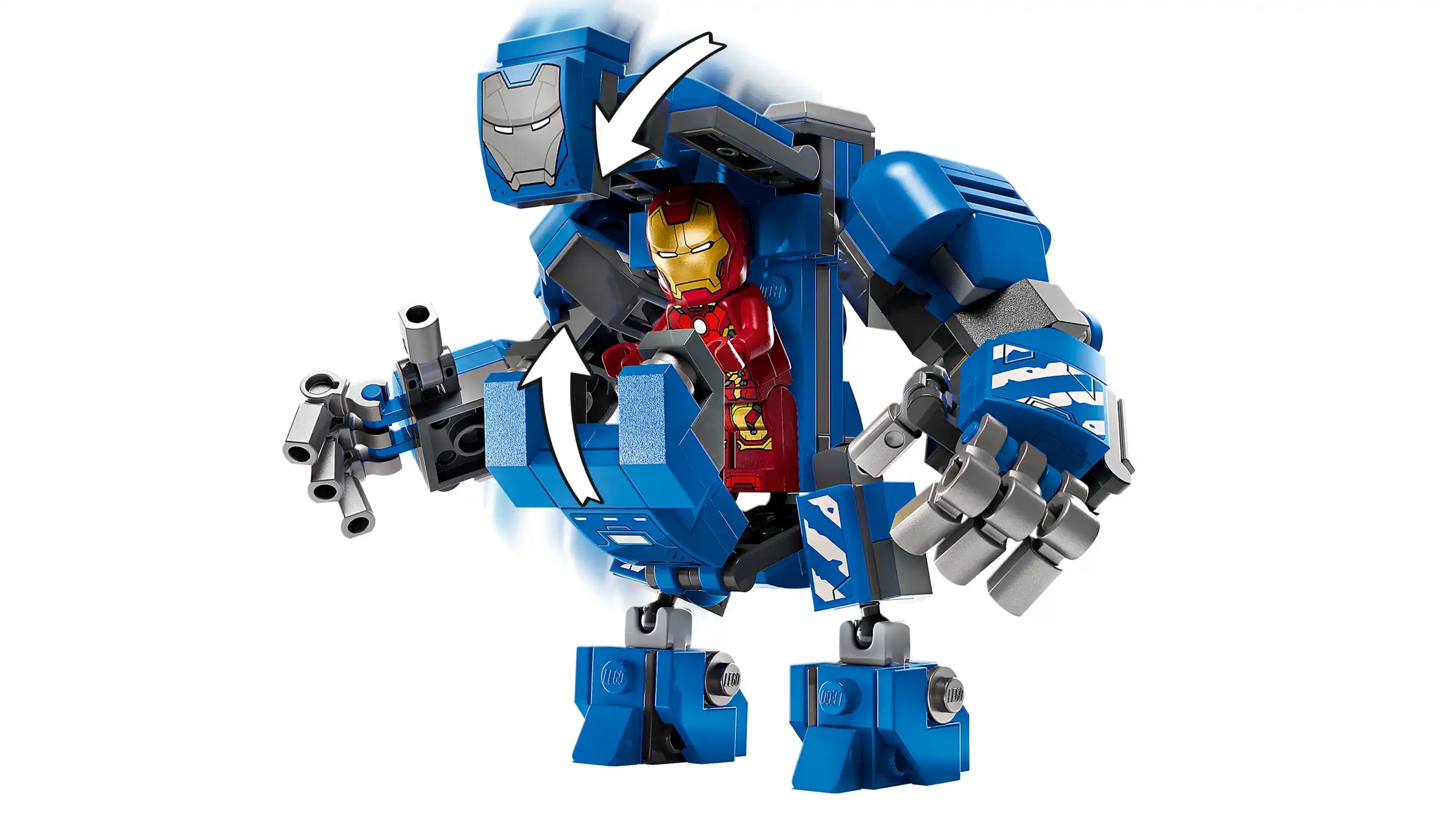 Zdjęcie zestawu LEGO 76315 Marvel Laboratorium Iron Mana: Zbrojownia