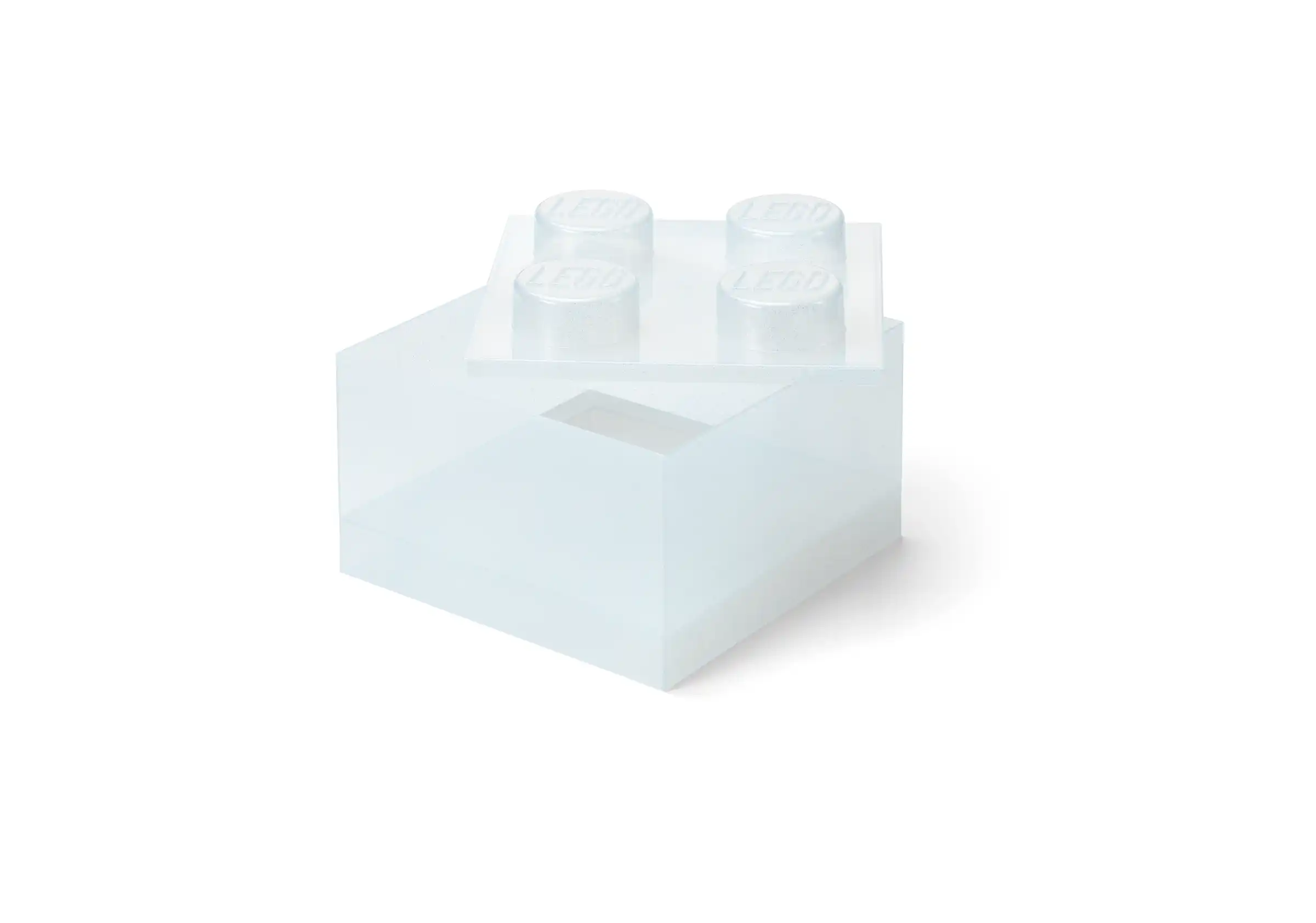 Zdjecie zestawu LEGO 5009342  Przezroczysty pojemnik do przechowywania w kształcie różowego klocka 1