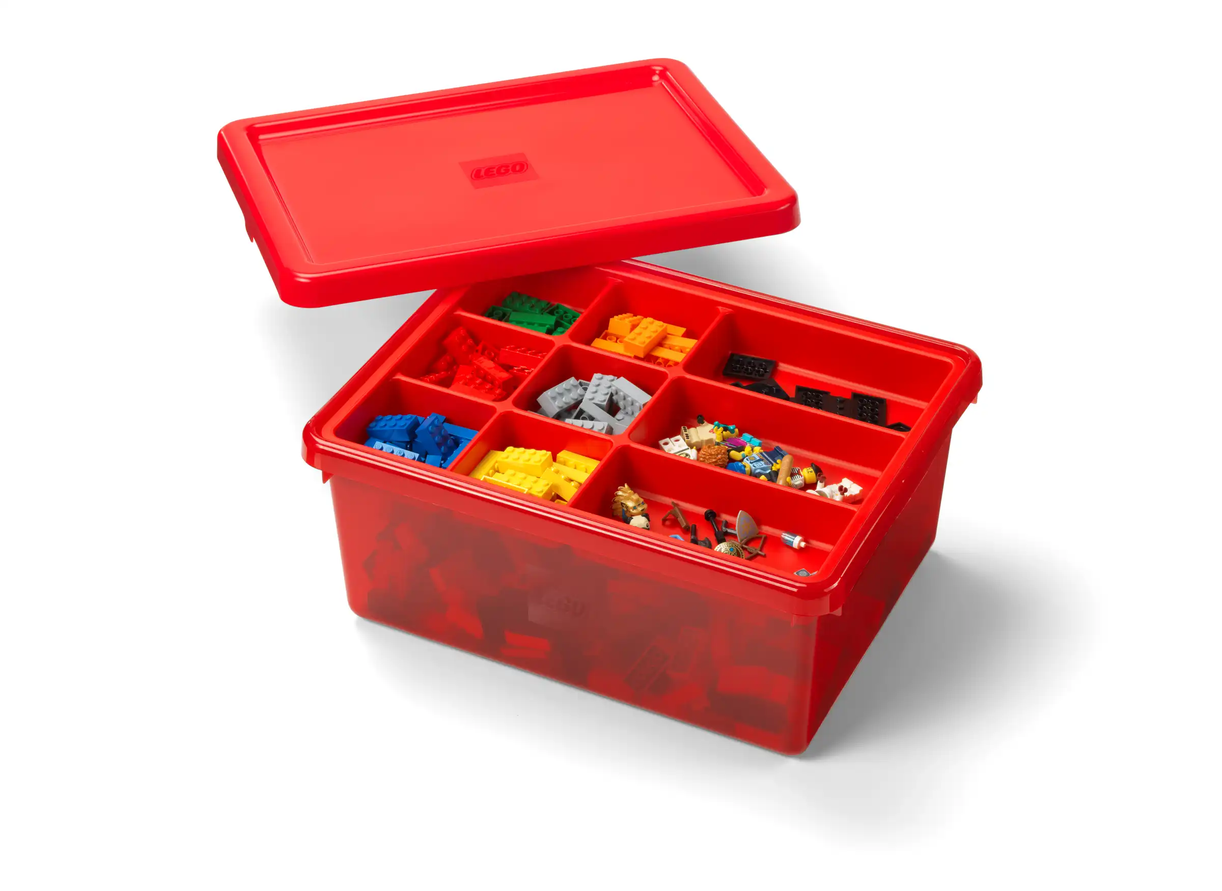 Zdjecie zestawu LEGO 5009343  Czerwony pojemnik do przechowywania z przegródkami 1