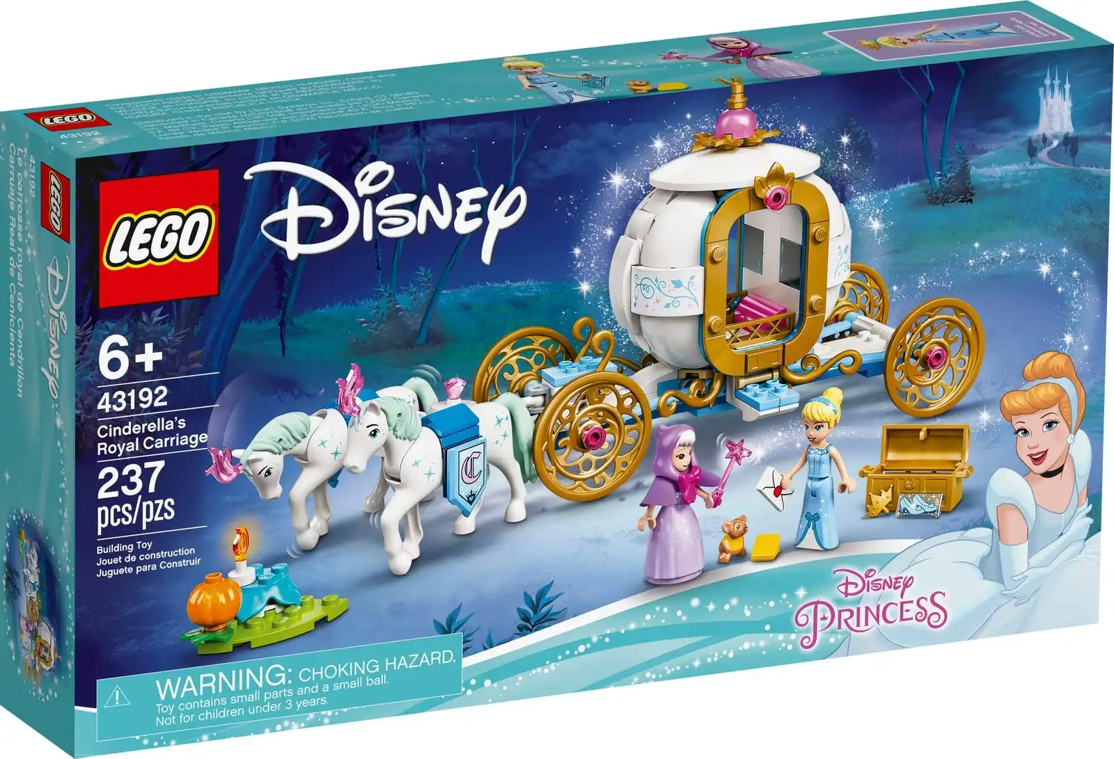 Zdjecie zestawu LEGO 43192 Disney Królewski powóz Kopciuszka 1
