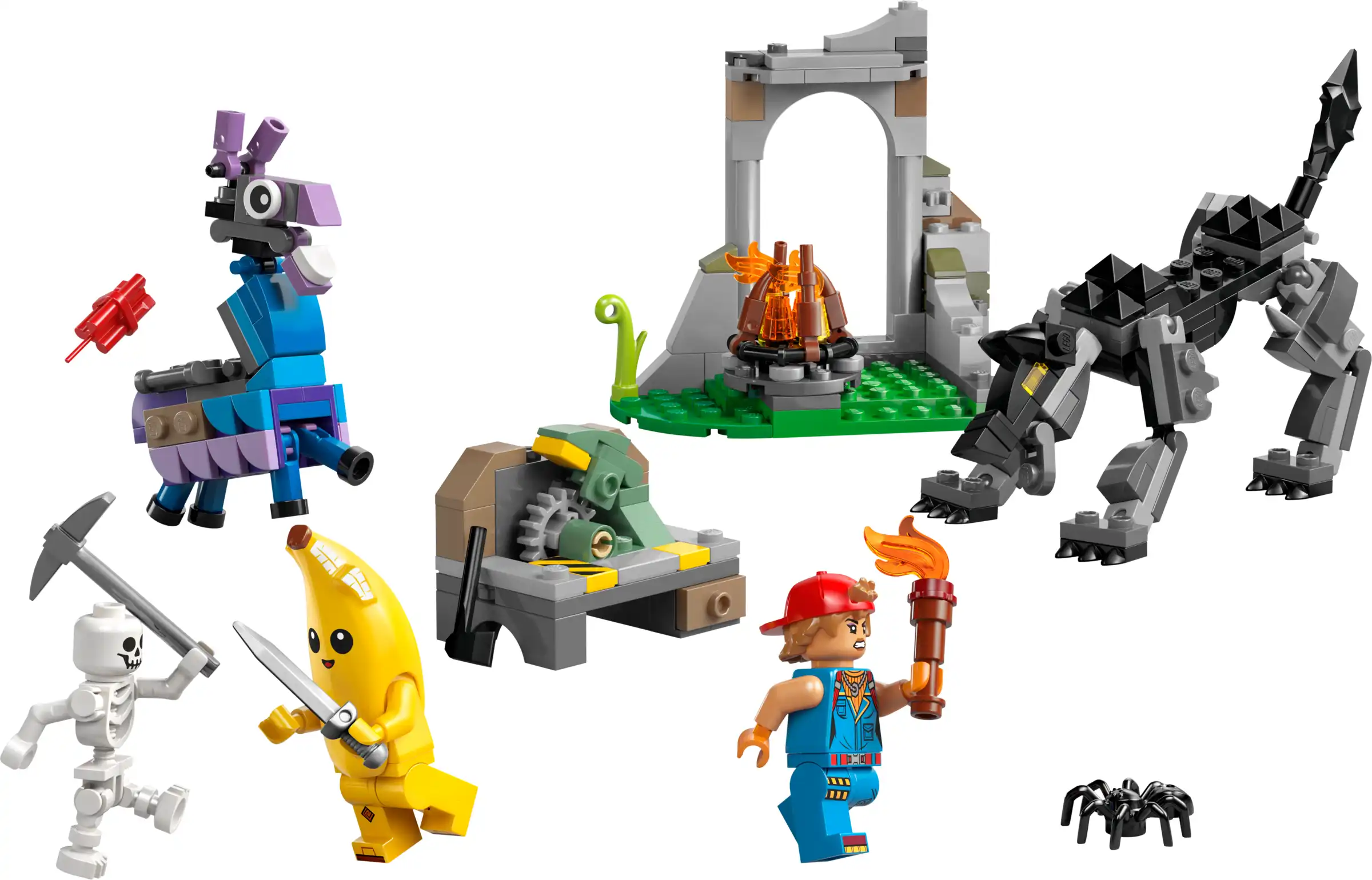 Zdjecie zestawu LEGO 77075 Fortnite Skórek i Iskra oraz obóz 3