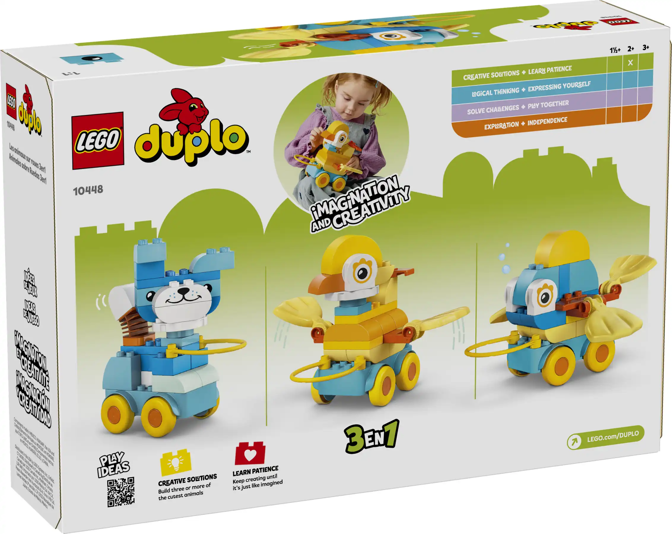 Zdjecie zestawu LEGO 10448 DUPLO 3 w 1 Zwierzątka na kółkach 1