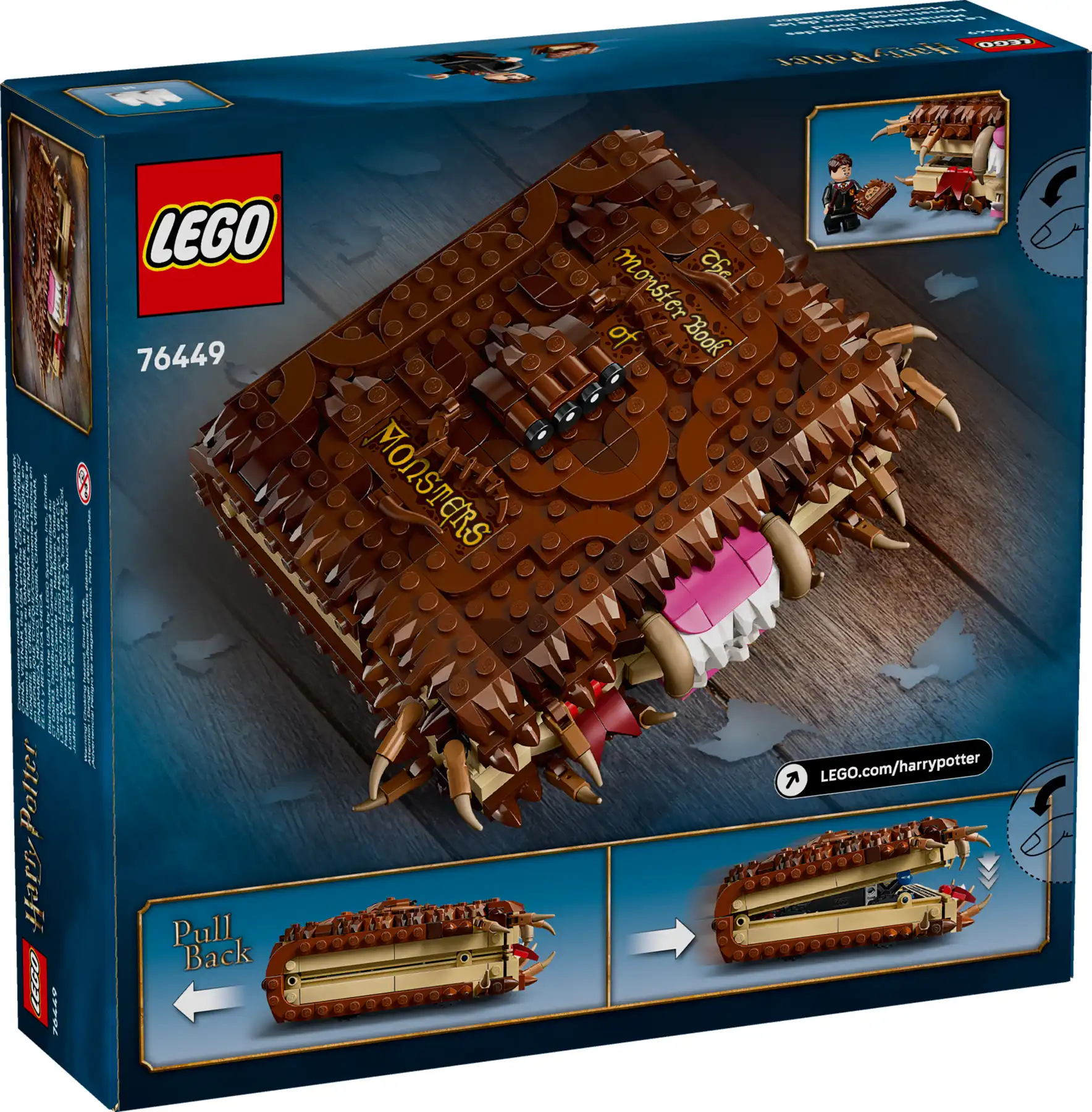 Zdjecie zestawu LEGO 76449 Harry Potter Potworna księga potworów z zębami 1