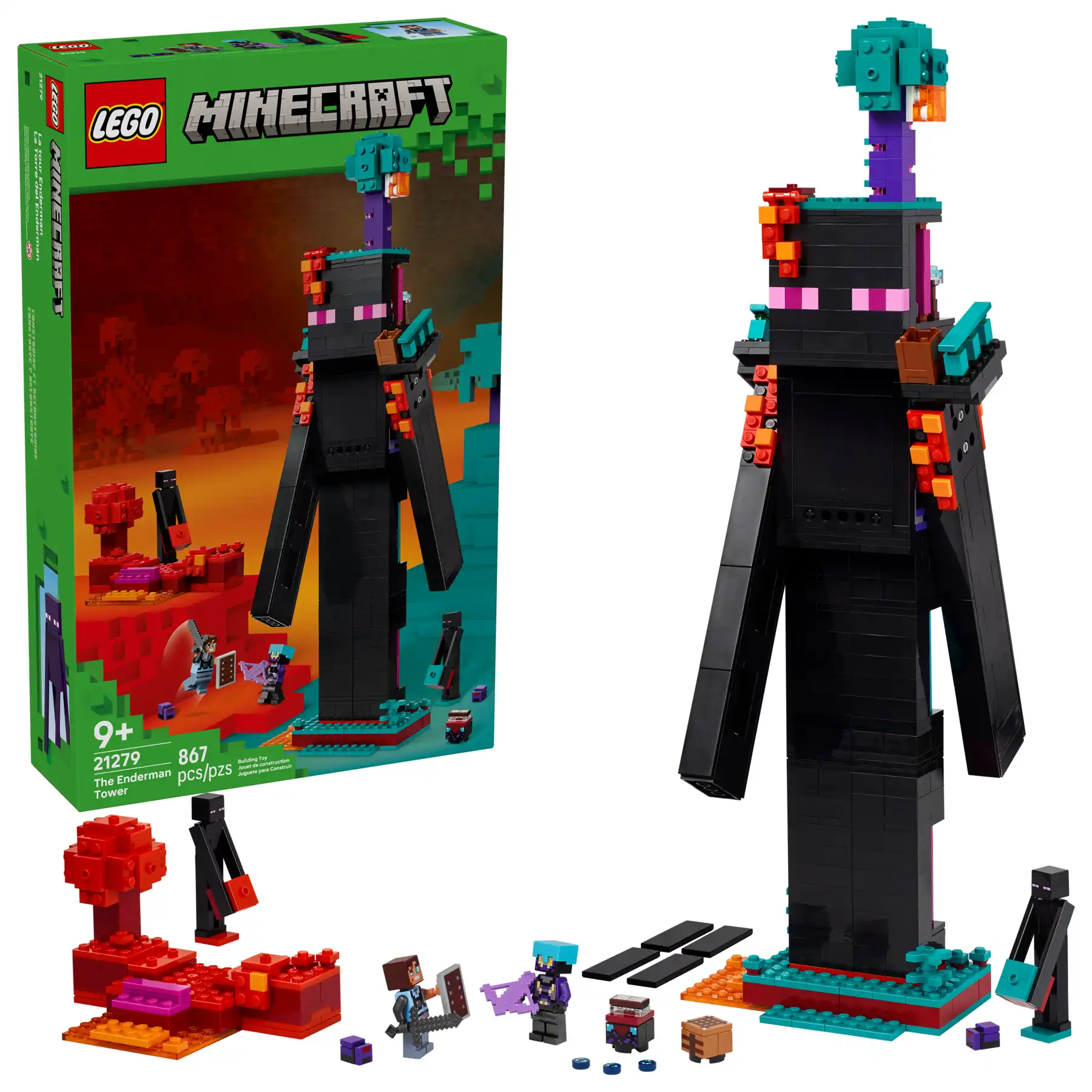 Zdjecie zestawu LEGO 21279 Minecraft Wieża Endermana 1