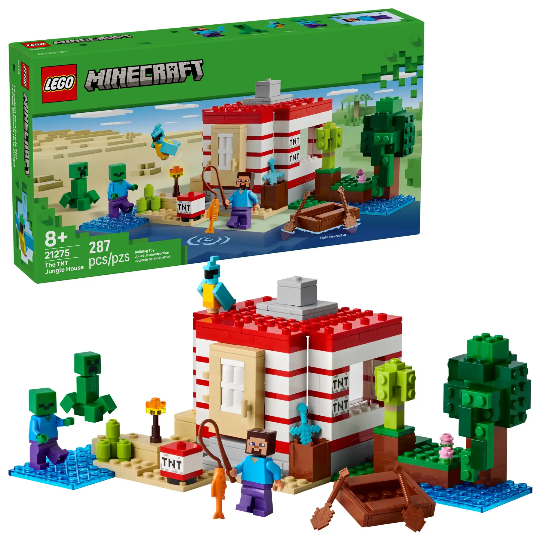 Zdjecie zestawu LEGO 21275 Minecraft Dom TNT w dżungli 1