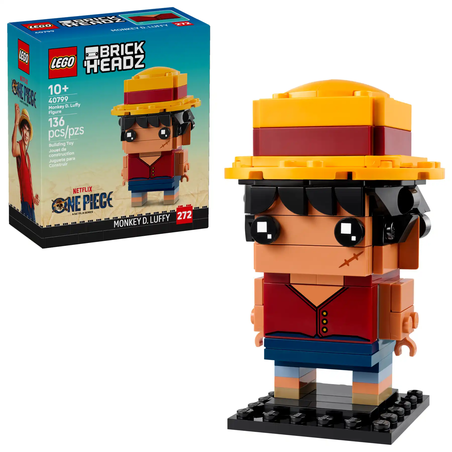 Zdjecie zestawu LEGO 40799 BrickHeadz Figurka Monkey D. Luffy’ego 1