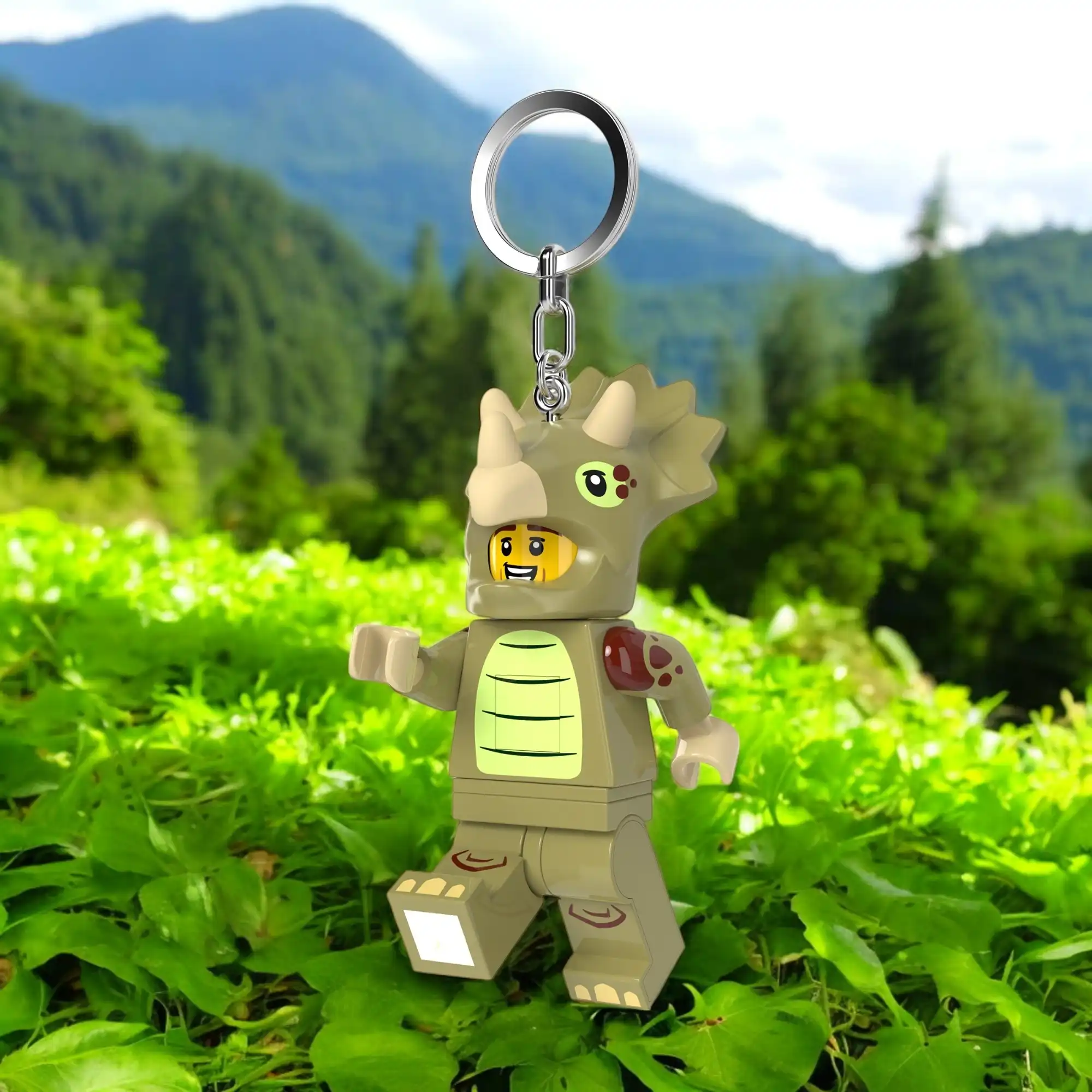 Zdjecie zestawu LEGO 5009481 Inne Breloczek-latarka z fanem triceratopsów w kostiumie 1