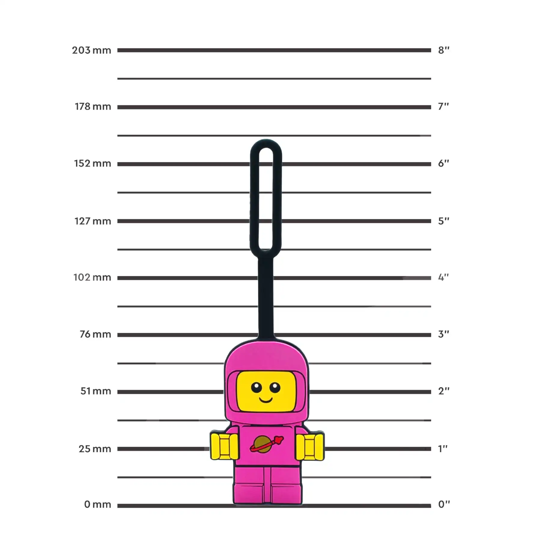 Zdjecie zestawu LEGO 5009499 Inne Zawieszka na torbę z małym astronautą — różowa 2