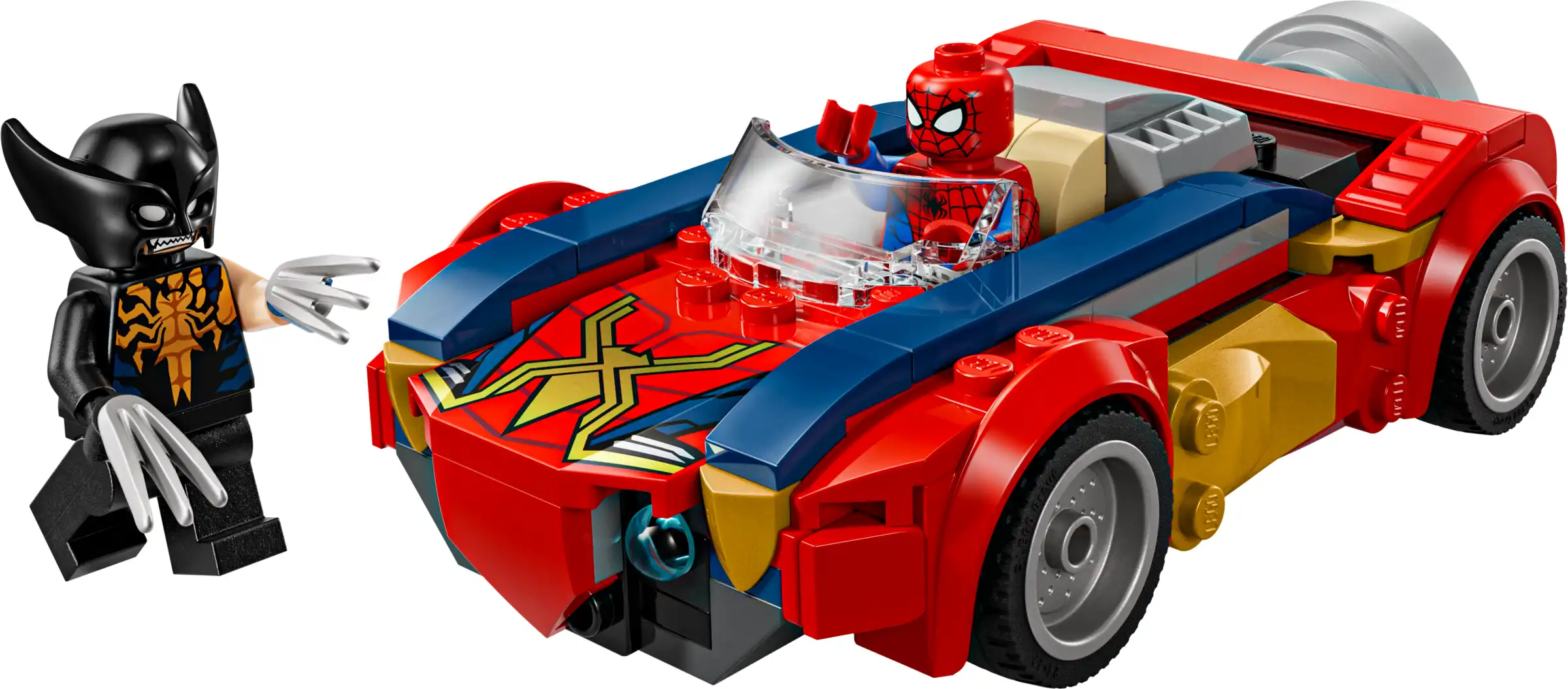 Zdjecie zestawu LEGO 76336 Marvel Spider-Man w samochodzie kontra zvenomowany Wolverine 3