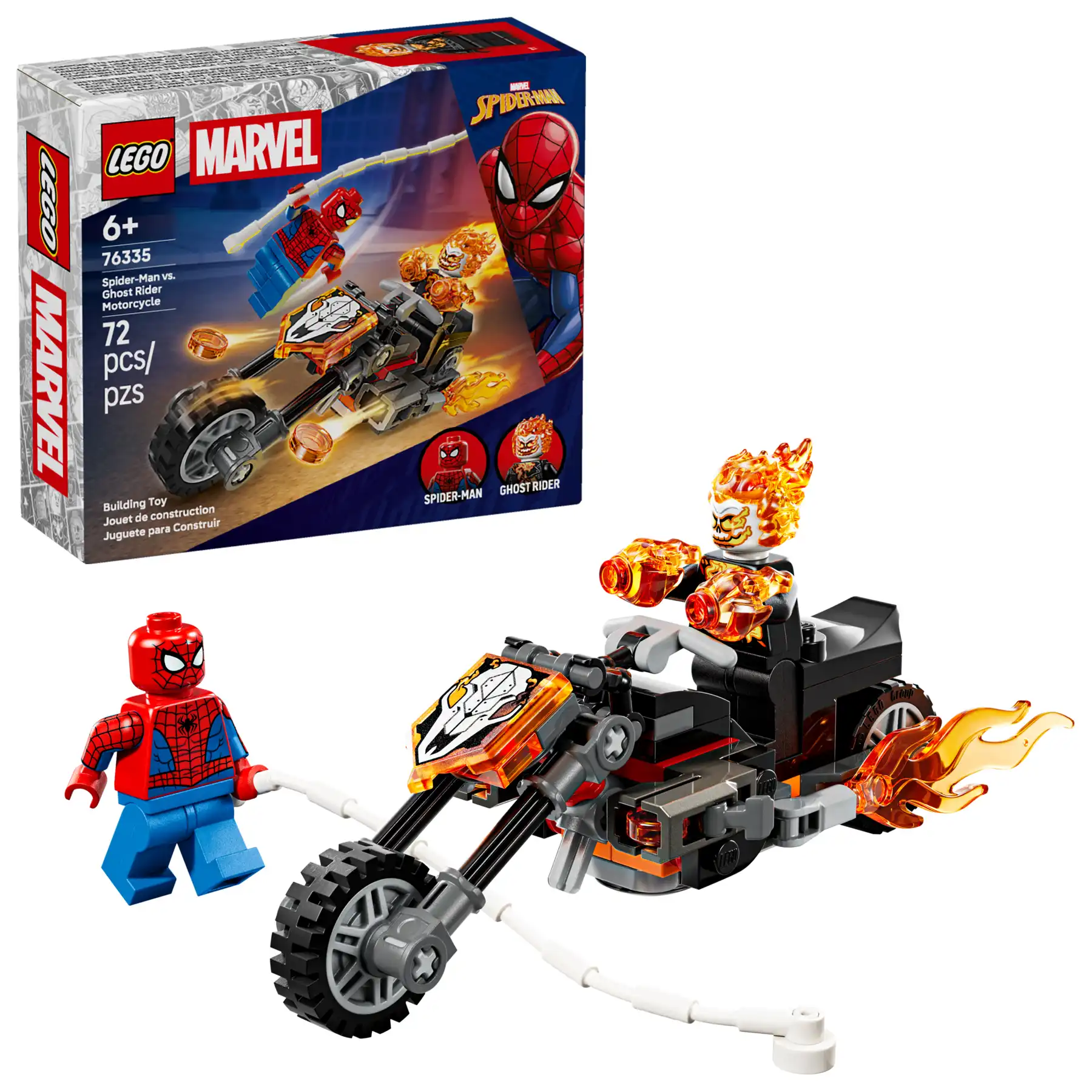 Zdjecie zestawu LEGO 76335 Marvel Spider-Man kontra Ghost Rider na motocyklu 1
