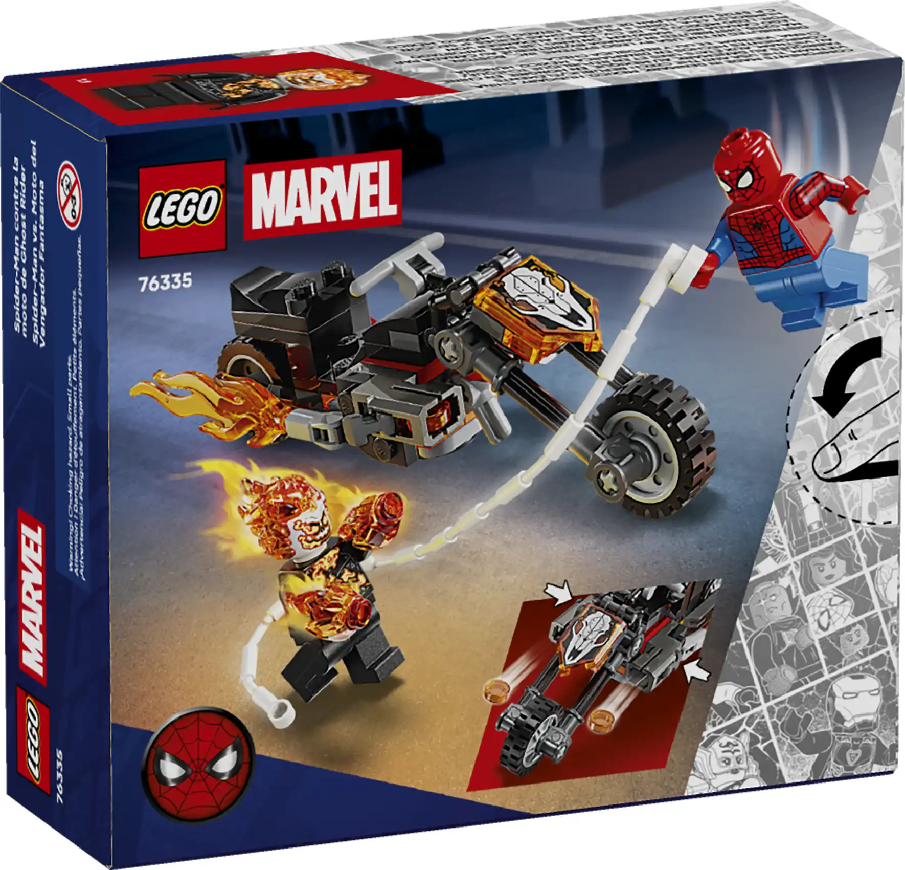Zdjecie zestawu LEGO 76335 Marvel Spider-Man kontra Ghost Rider na motocyklu 2