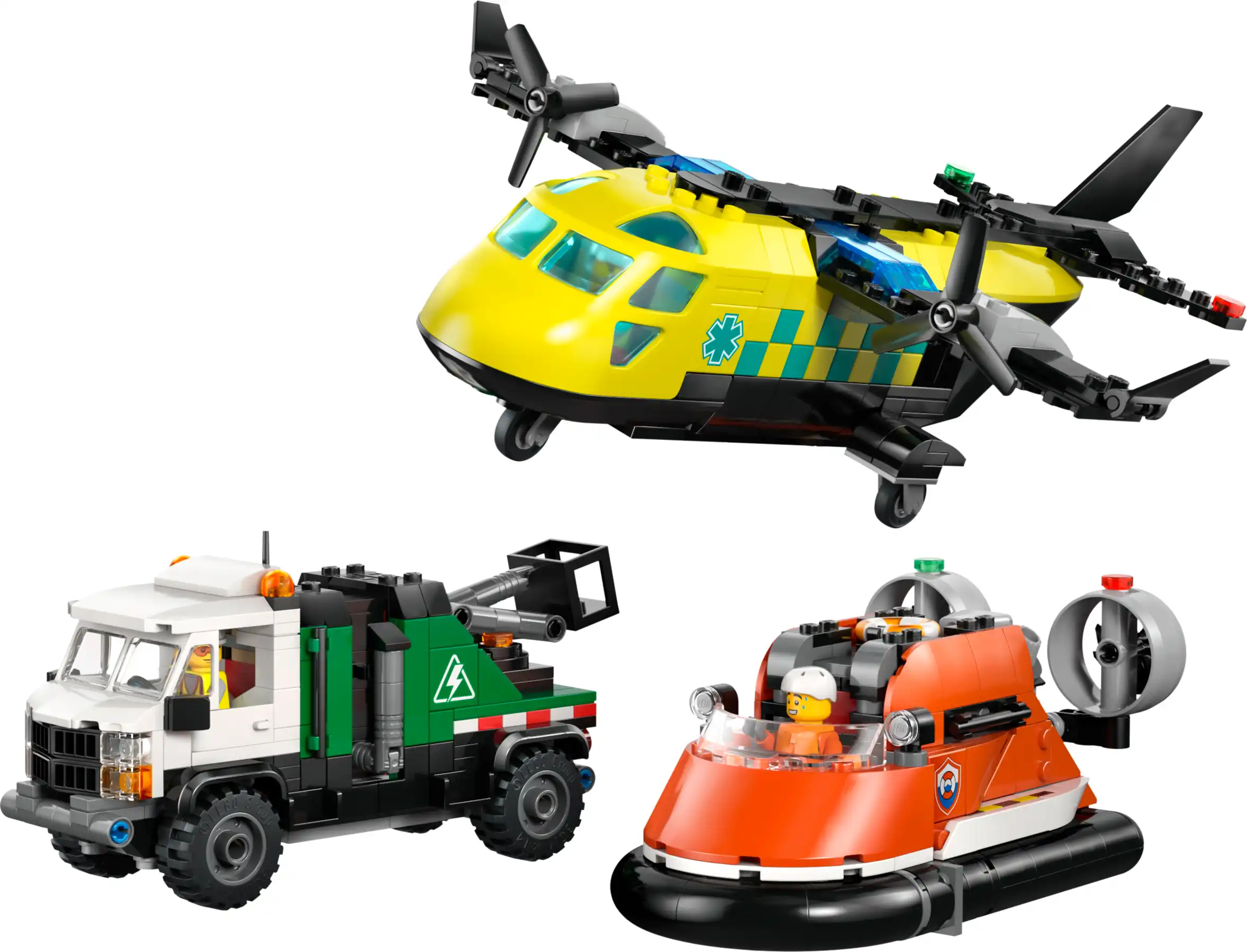 Zdjecie zestawu LEGO 60505 City Zestaw z samolotem, ciężarówką serwisową i poduszkowcem 4