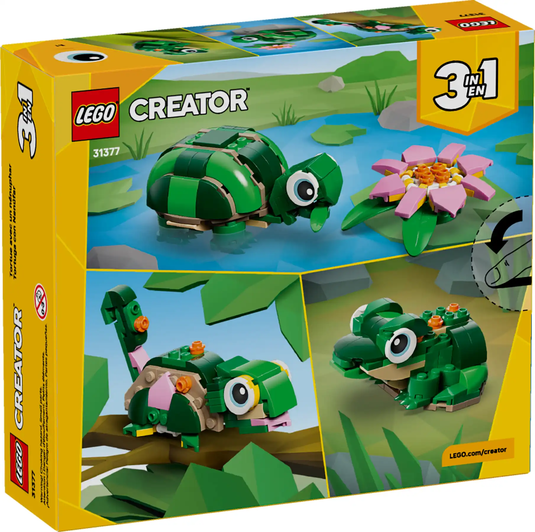 Zdjecie zestawu LEGO 31377 Creator 3 w 1 Żółw i kwiat lilii wodnej 2