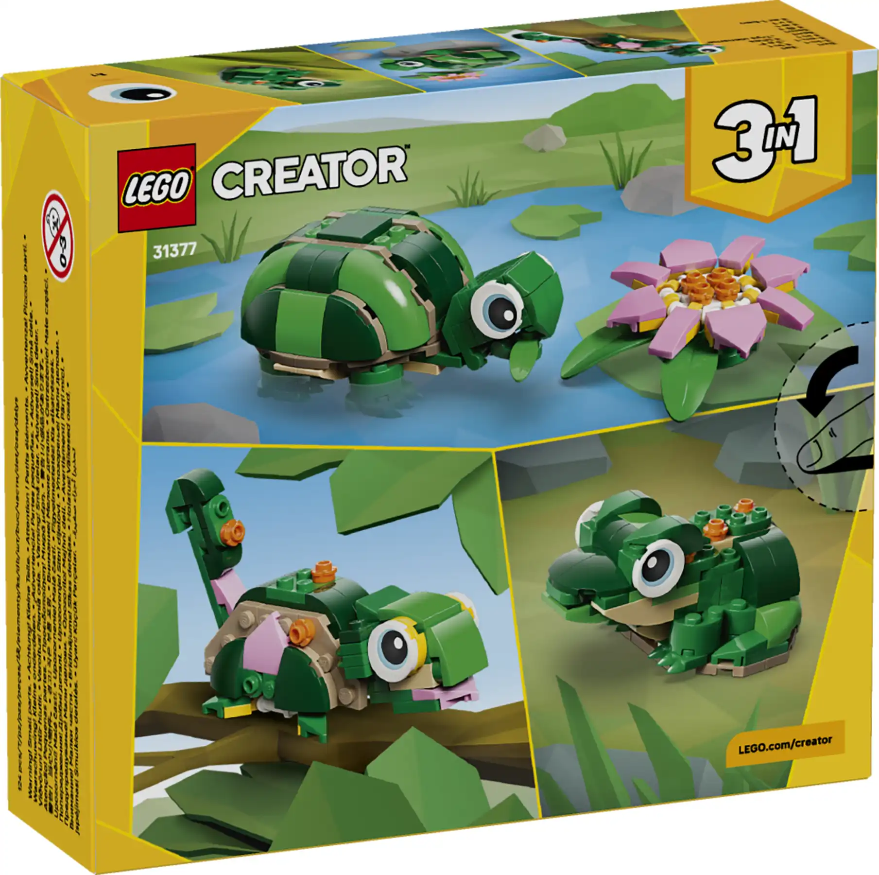 Zdjecie zestawu LEGO 31377 Creator 3 w 1 Żółw i kwiat lilii wodnej 3