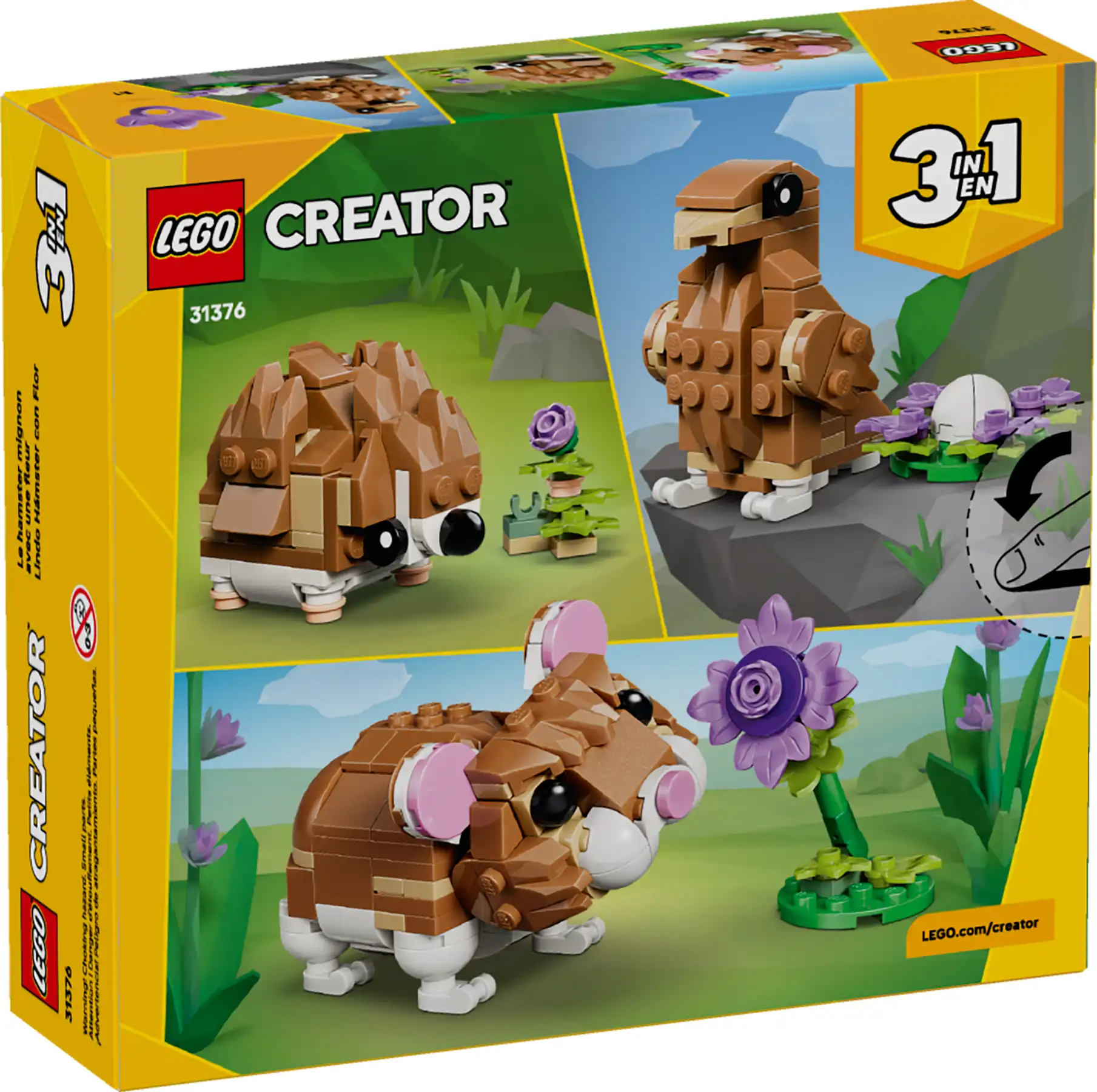 Zdjecie zestawu LEGO 31376 Creator 3 w 1 Uroczy chomik z kwiatkiem 3