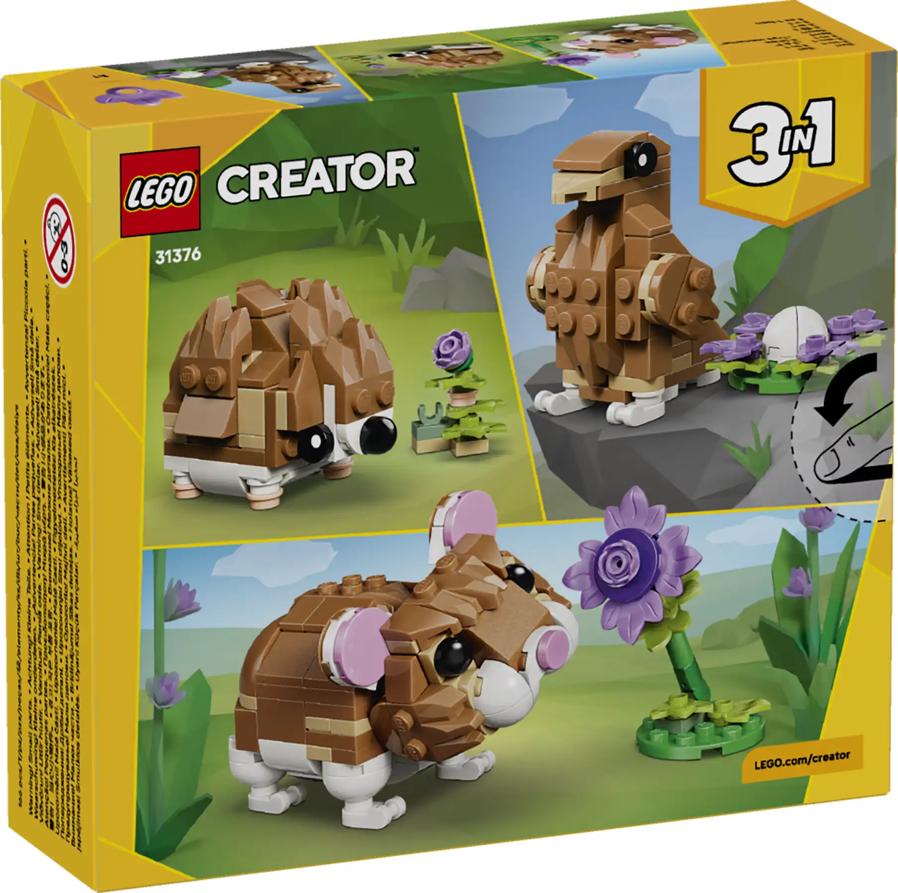 Zdjecie zestawu LEGO 31376 Creator 3 w 1 Uroczy chomik z kwiatkiem 4