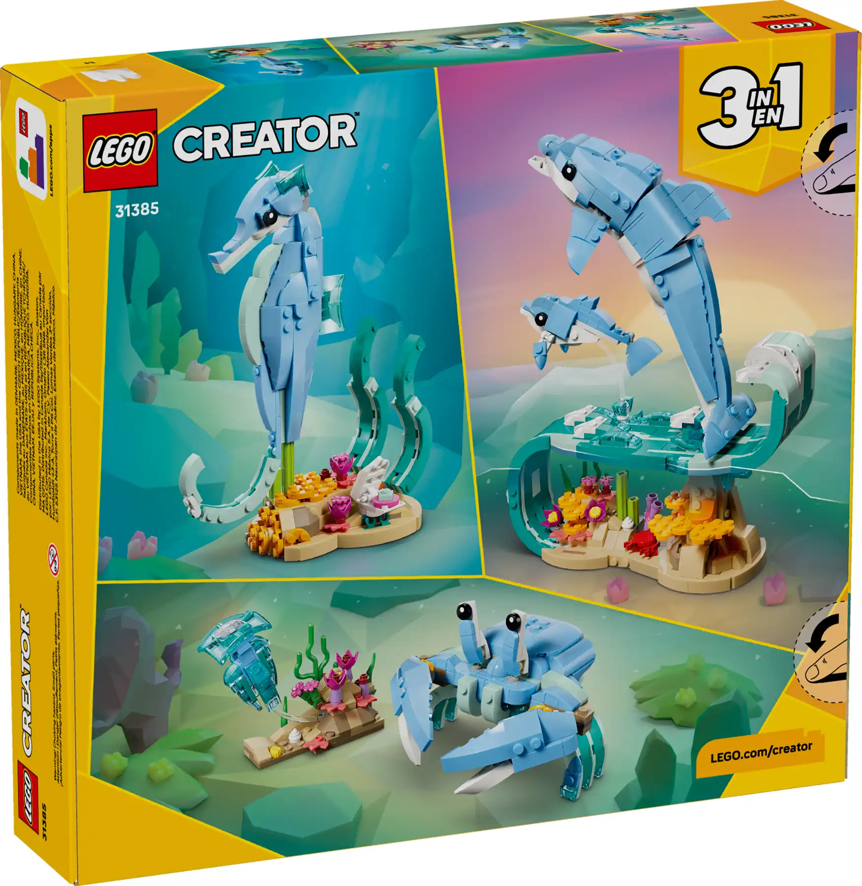 Zdjecie zestawu LEGO 31385 Creator 3 w 1 Zwierzęta morskie: piękny delfin 3
