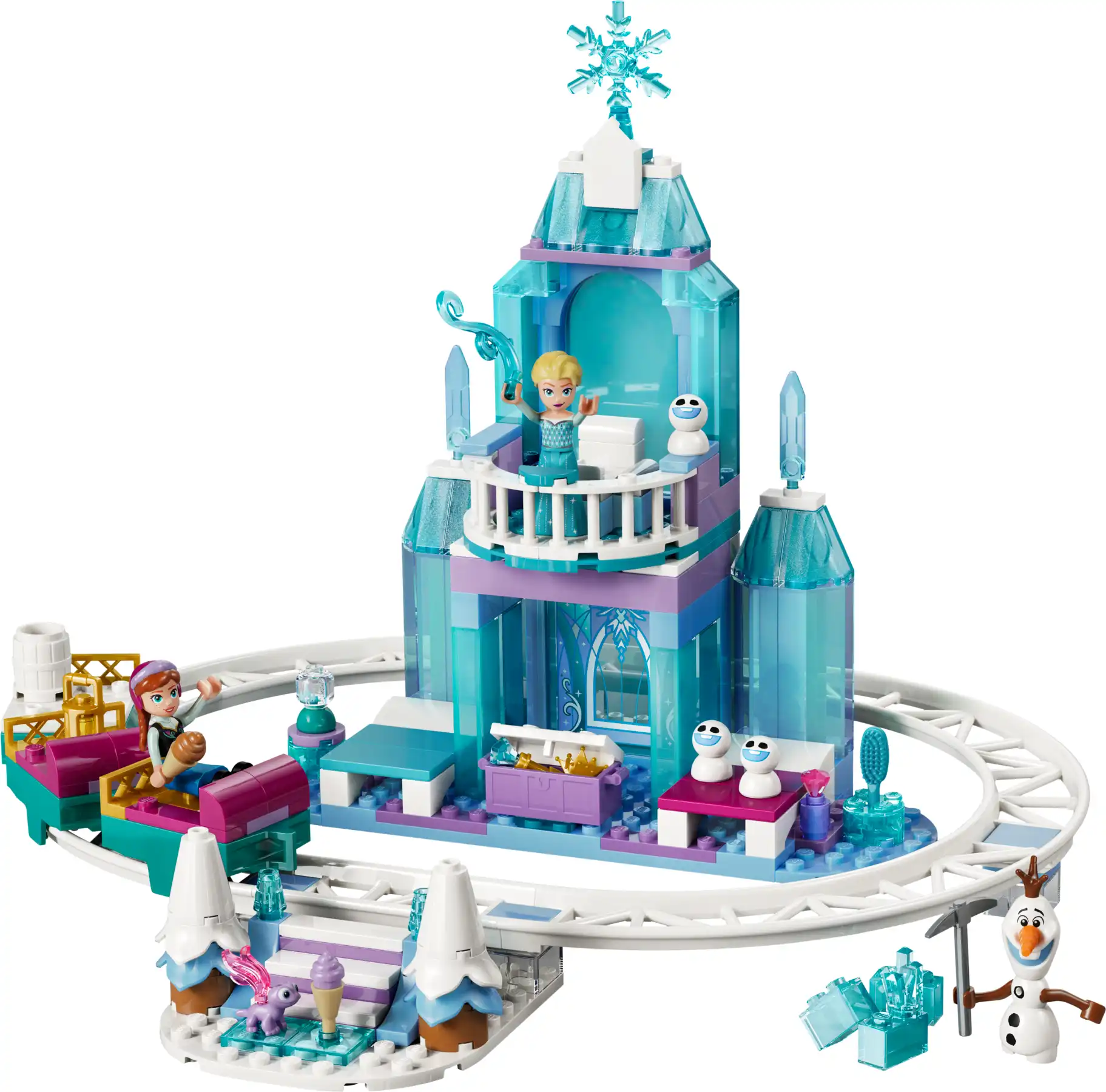 Zdjecie zestawu LEGO 43281 Disney Lodowy zamek Elzy i śnieżna przejażdżka 2