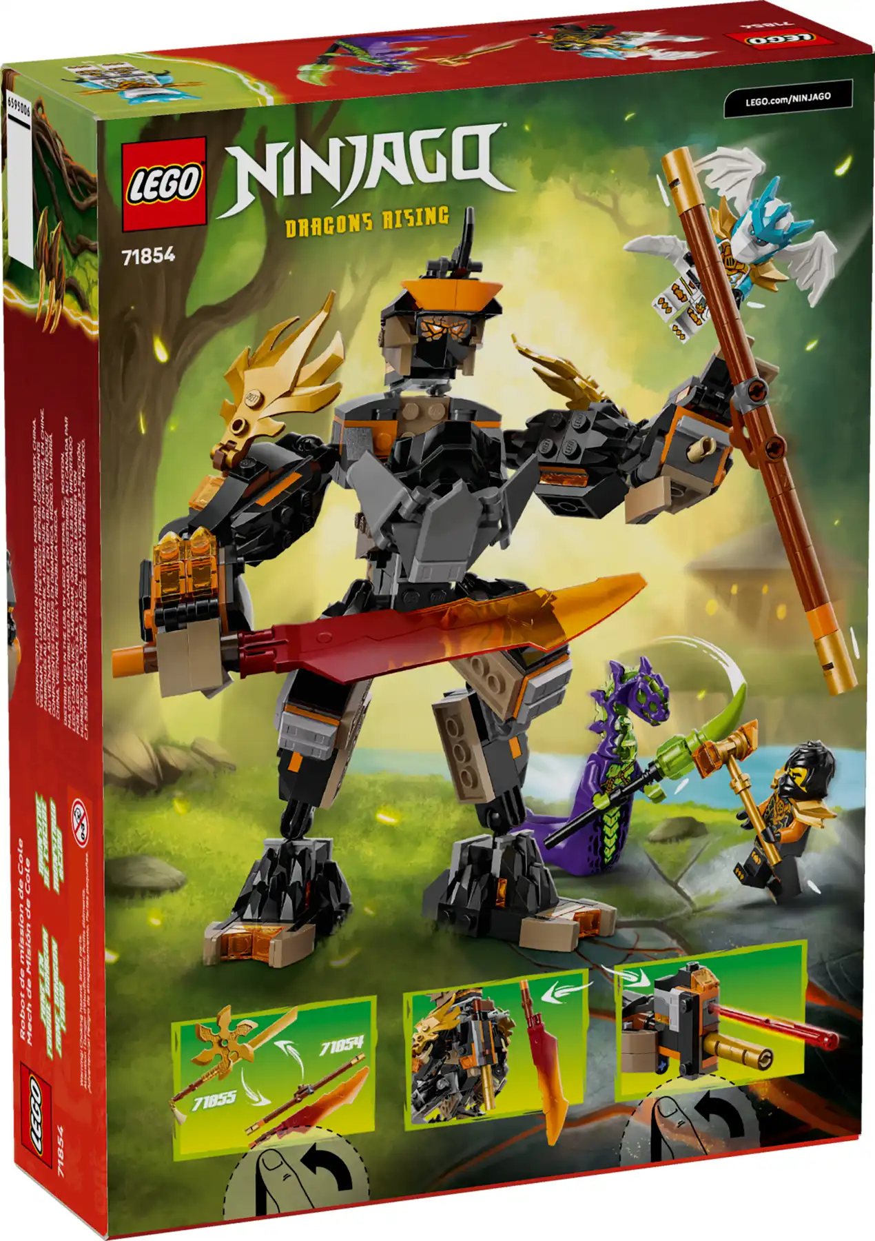 Zdjecie zestawu LEGO 71854 NINJAGO Mech specjalny Cole’a i Zane w smoczej zbroi 2