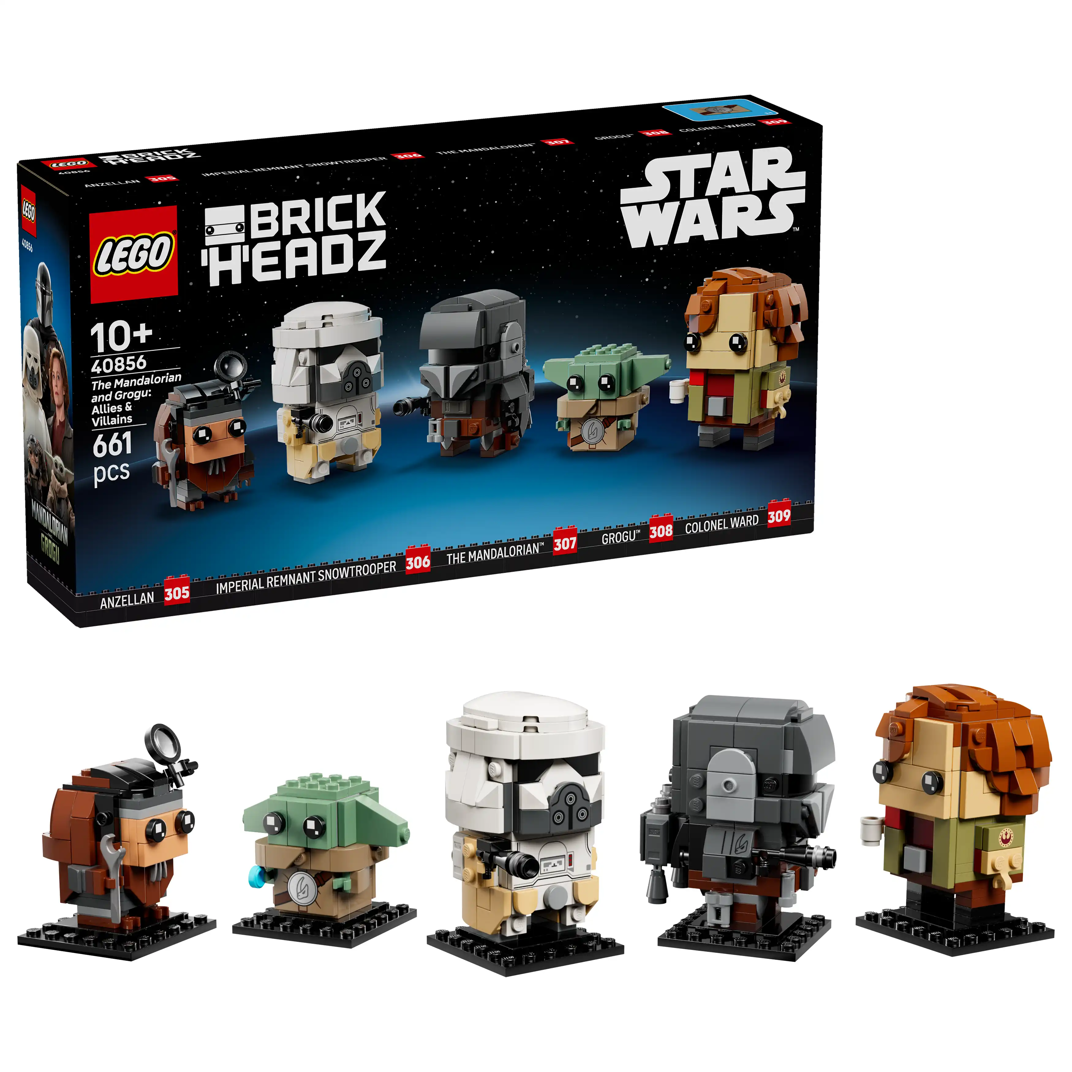 Zdjecie zestawu LEGO 40856 Star Wars The Mandalorian and Grogu: Sojusznicy i złoczyńcy 1