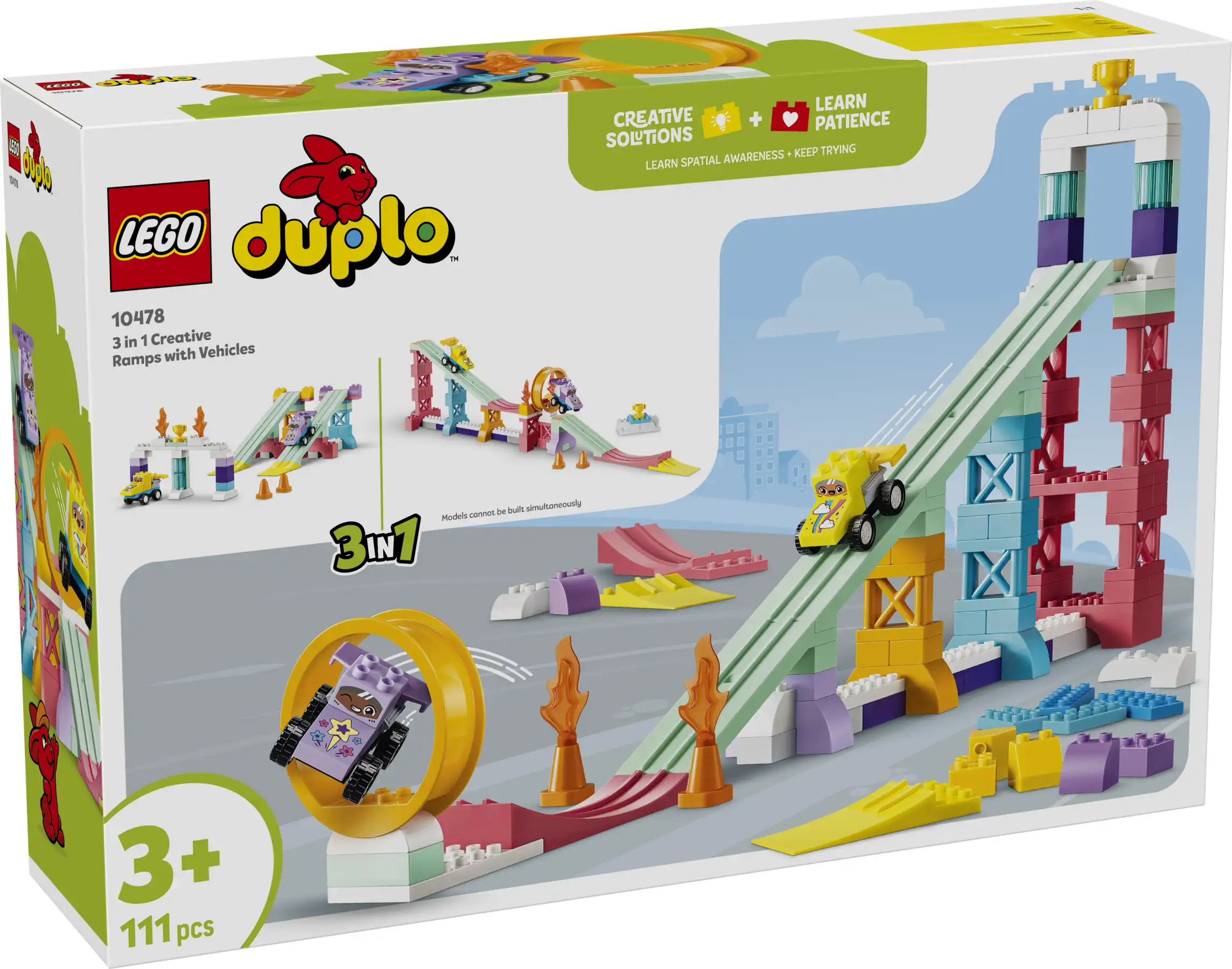 Zdjecie zestawu LEGO 10478 DUPLO Kreatywne rampy 3 w 1 z pojazdami 1