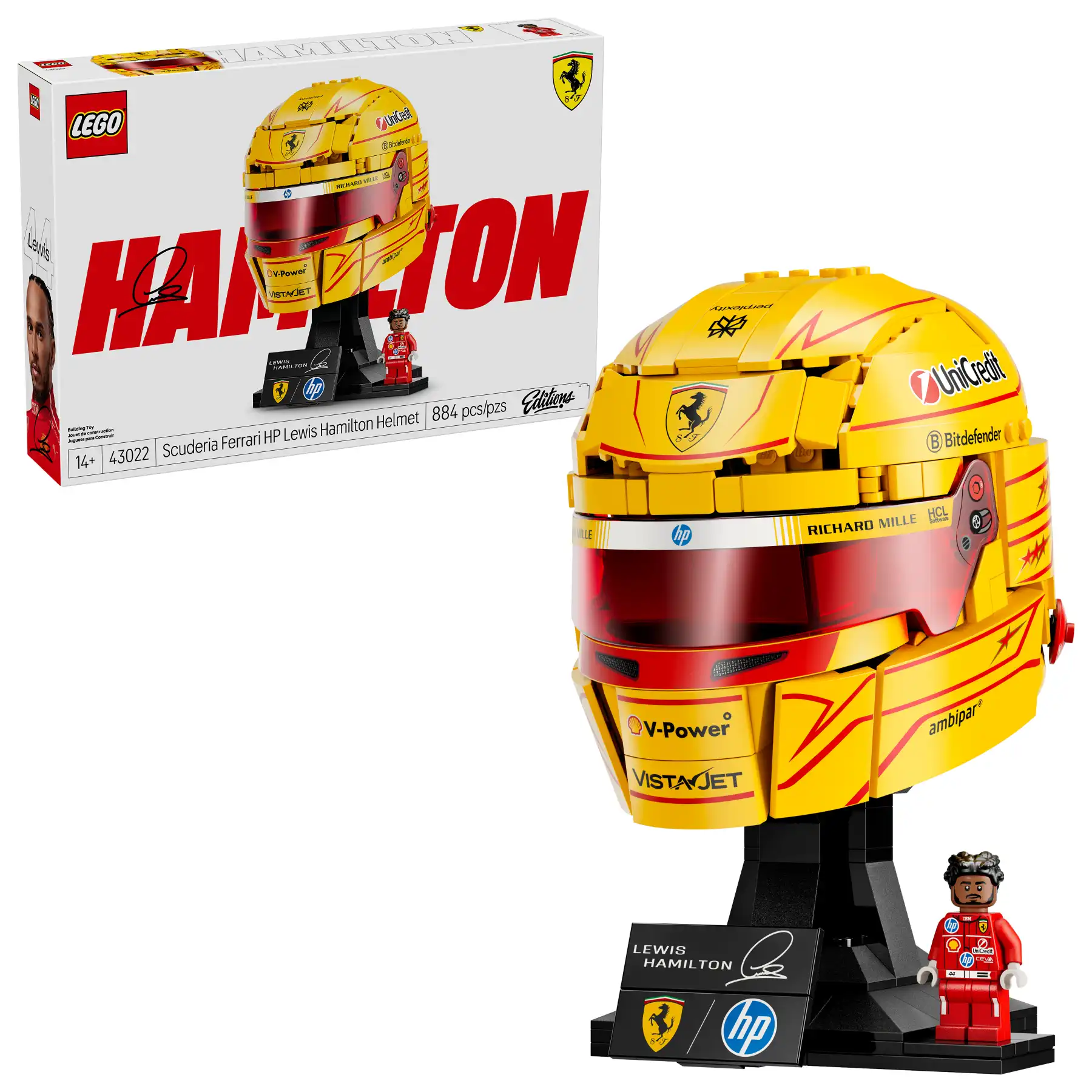 Zdjecie zestawu LEGO 43022 Editions Kask Lewis Hamilton Scuderia Ferrari HP 1