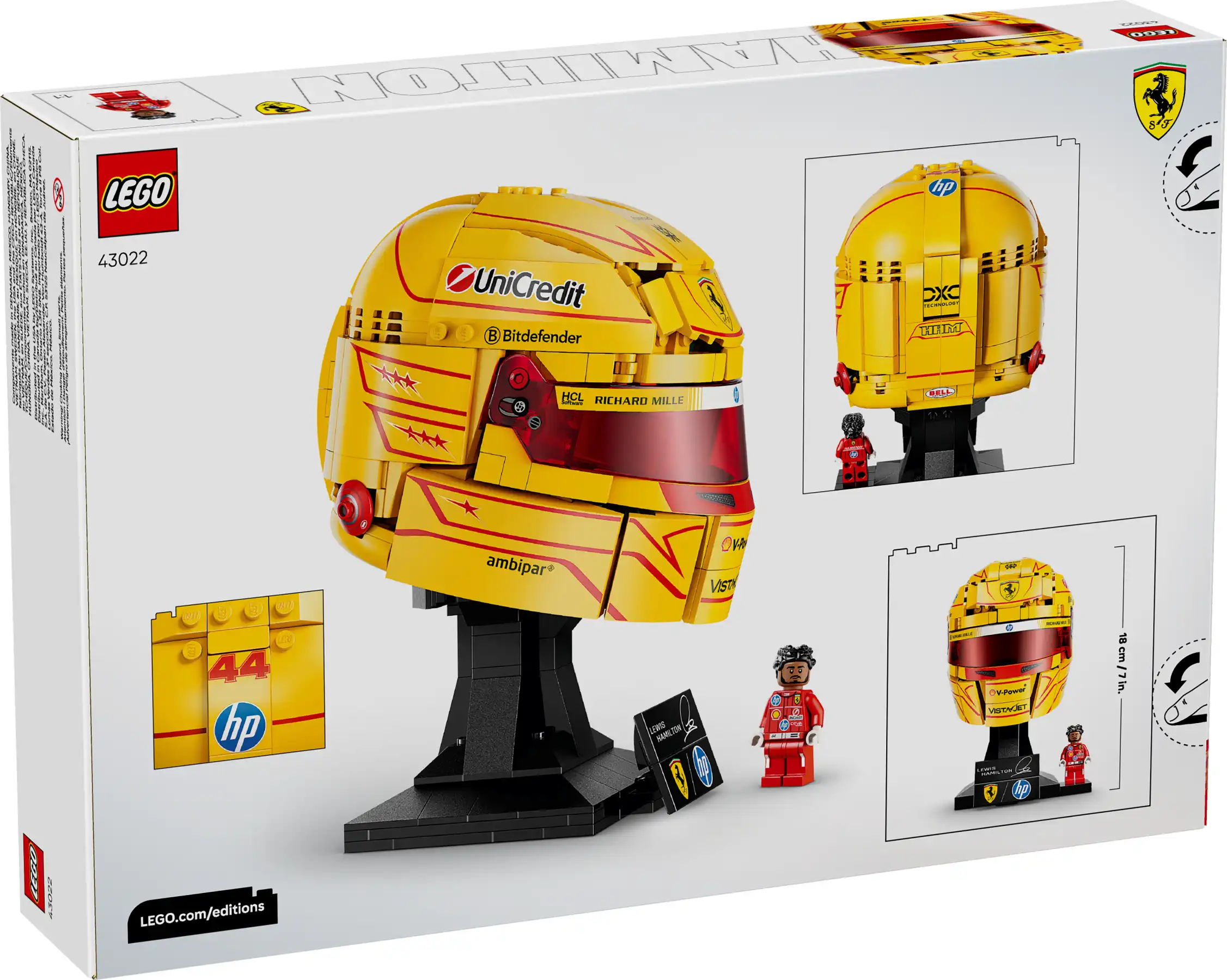 Zdjecie zestawu LEGO 43022 Editions Kask Lewis Hamilton Scuderia Ferrari HP 3