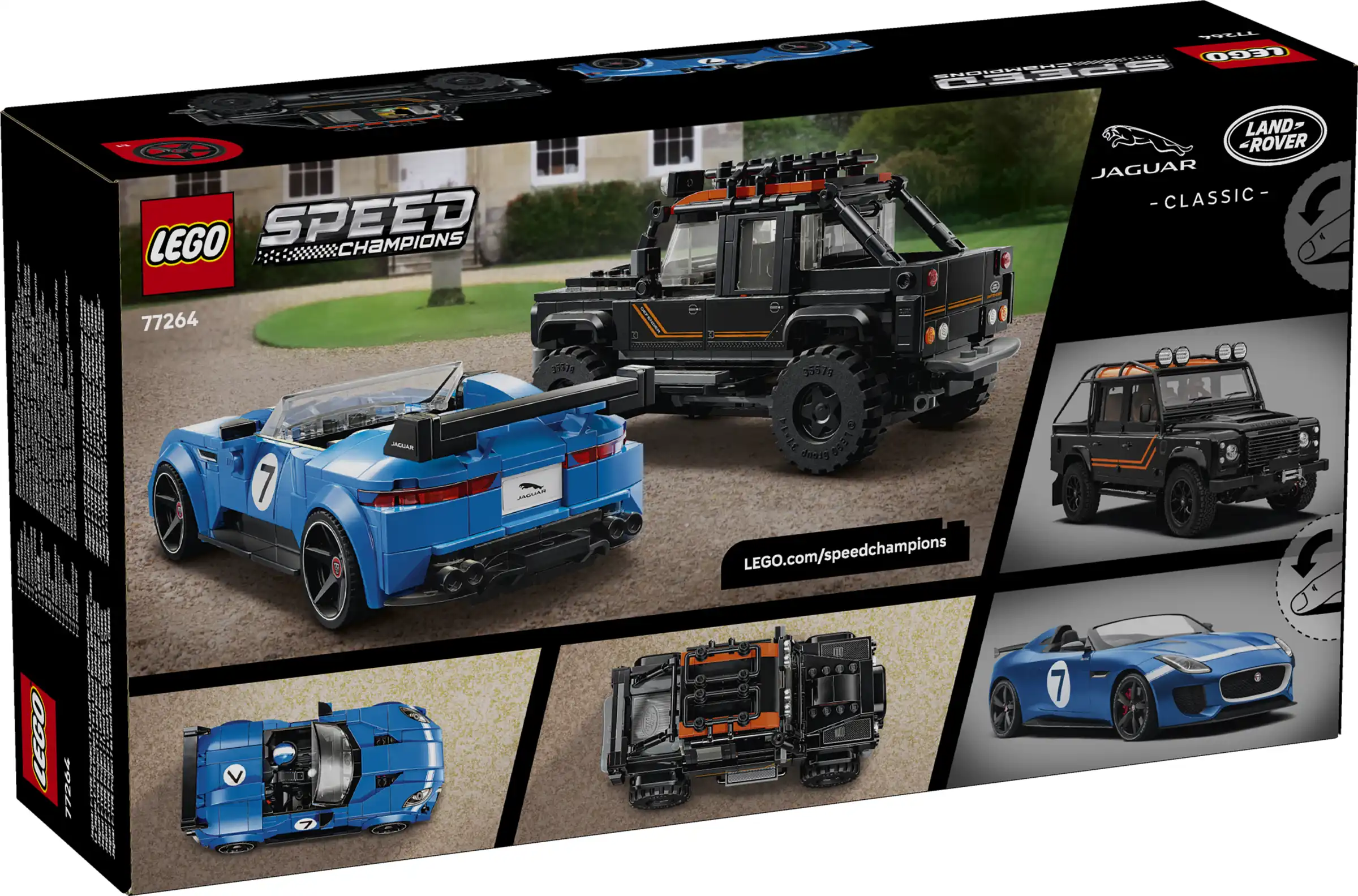 Zdjecie zestawu LEGO 77264 Speed Champions Jaguar Project 7 i Land Rover Defender 4