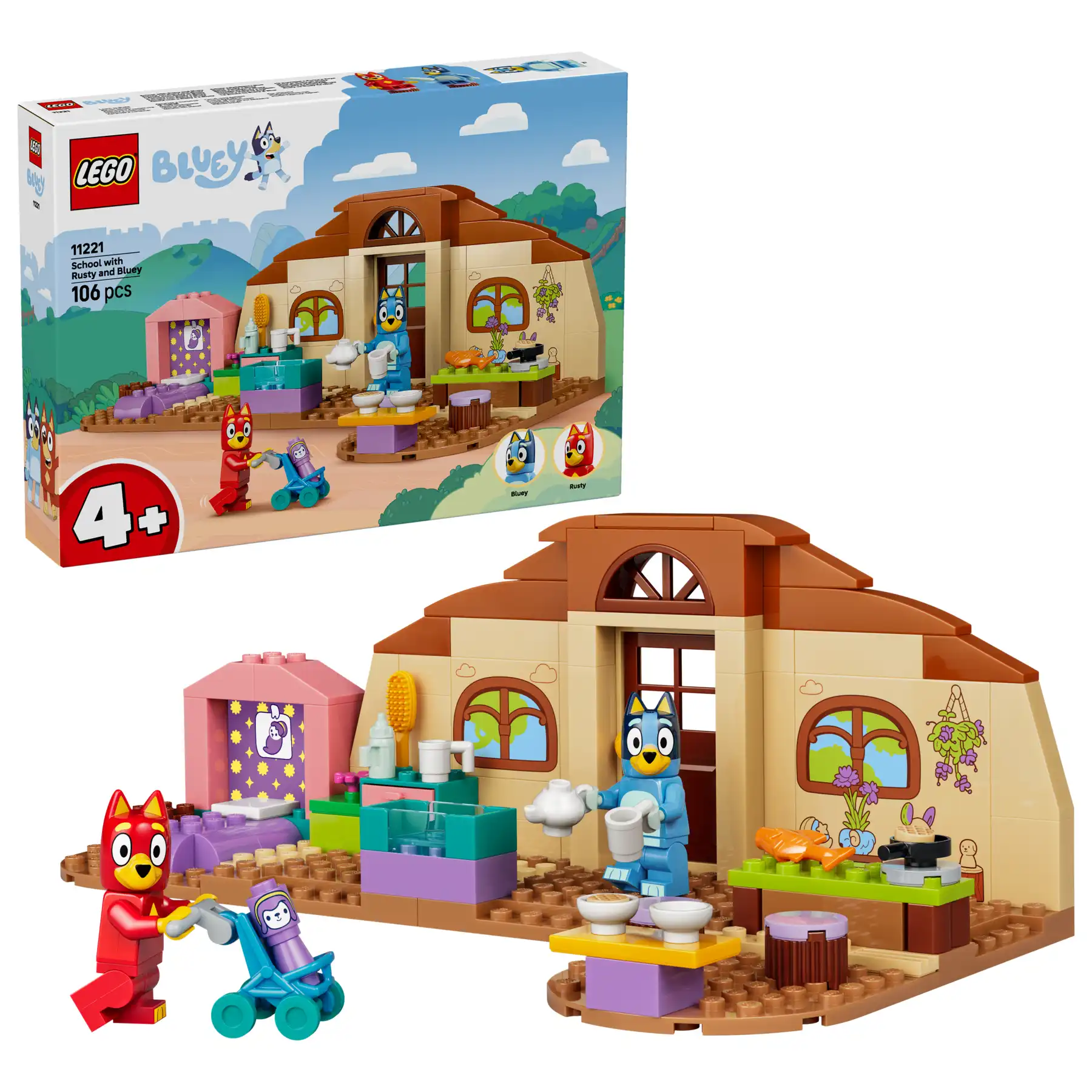 Zdjecie zestawu LEGO 11221 Bluey Szkoła z Ryżykiem i Blue 1
