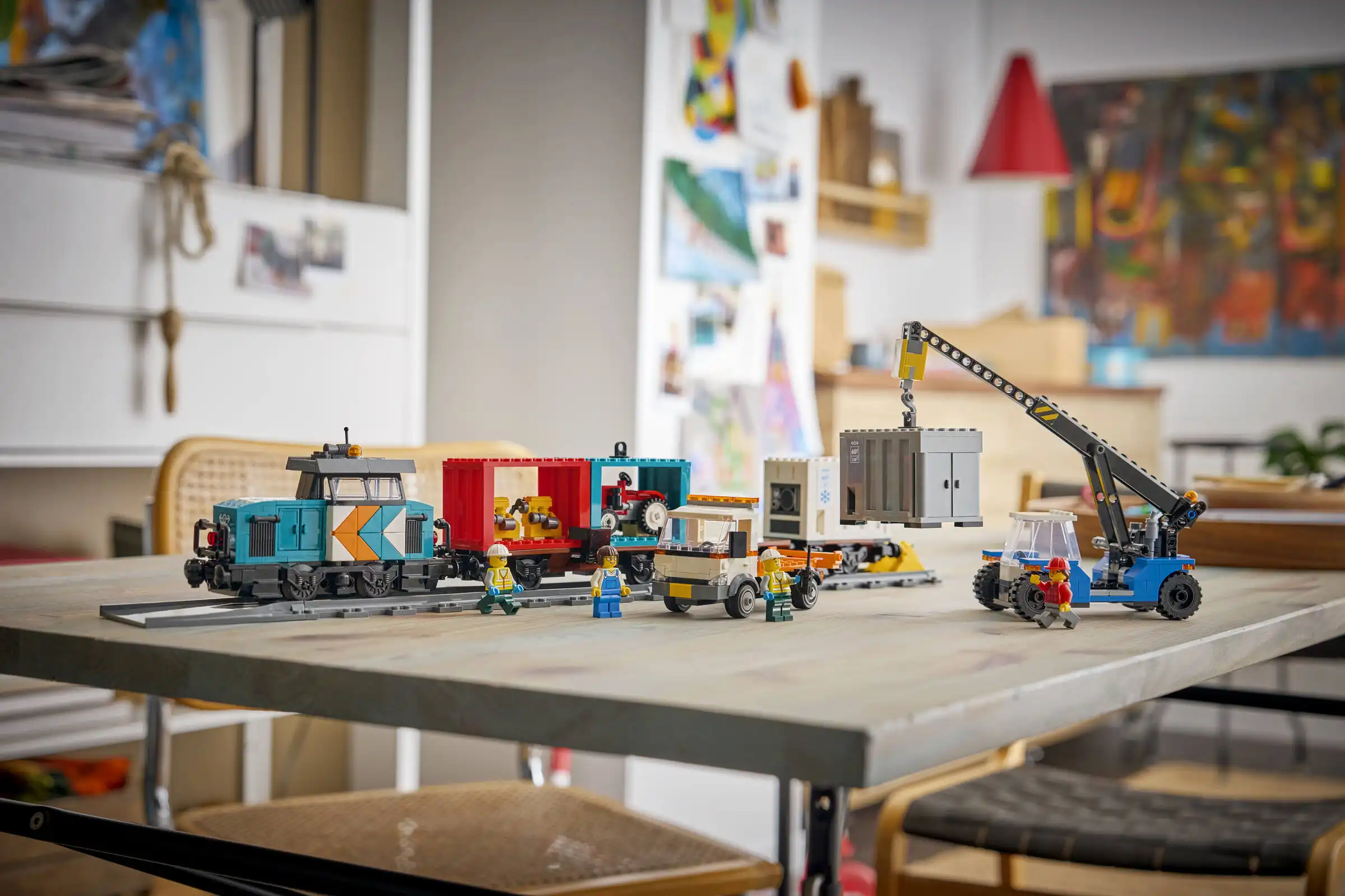 Zdjecie zestawu LEGO 60509 City Portowy pociąg towarowy, dźwig i ciężarówka 2