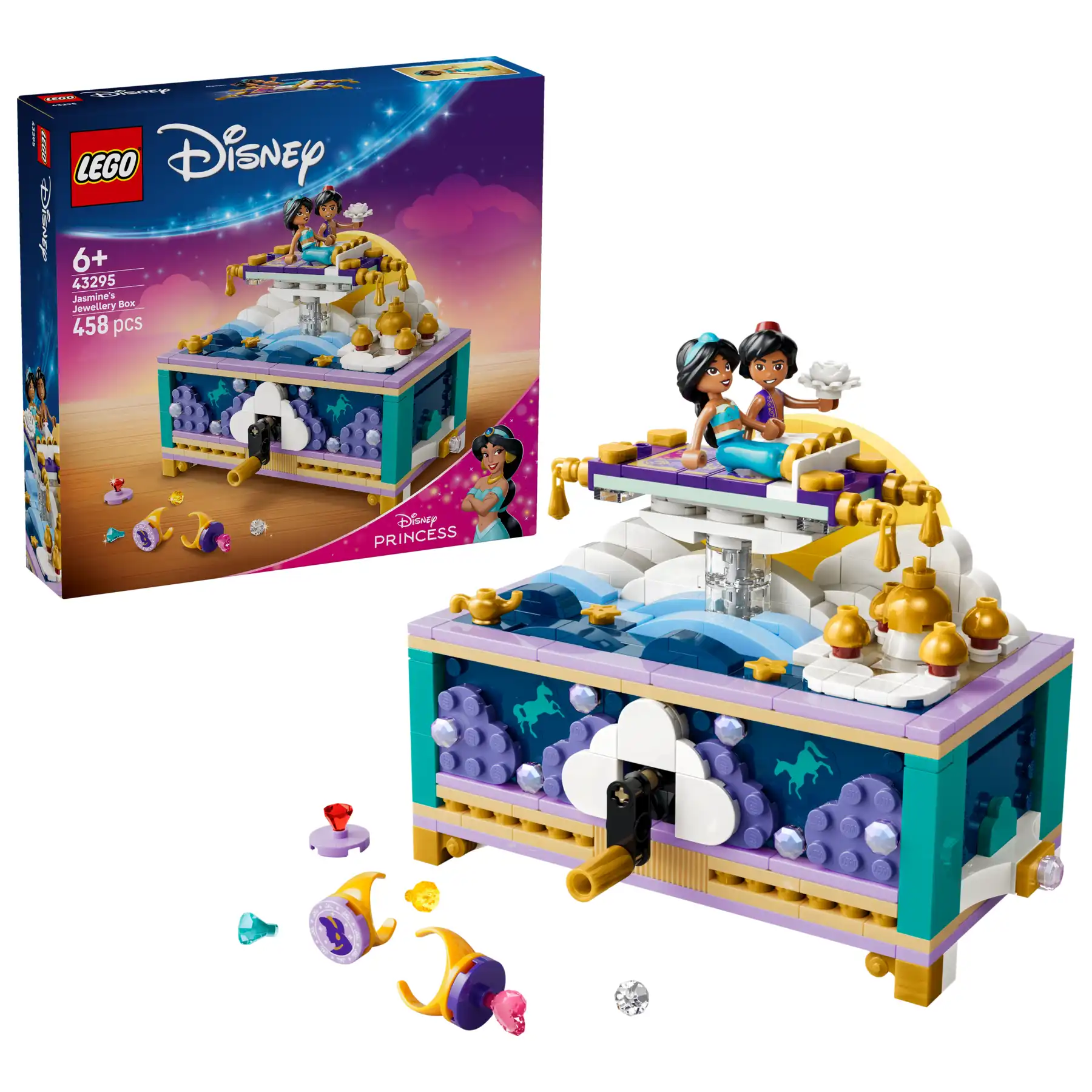 Zdjecie zestawu LEGO 43295 Disney Szkatułka na biżuterię Dżasminy 1