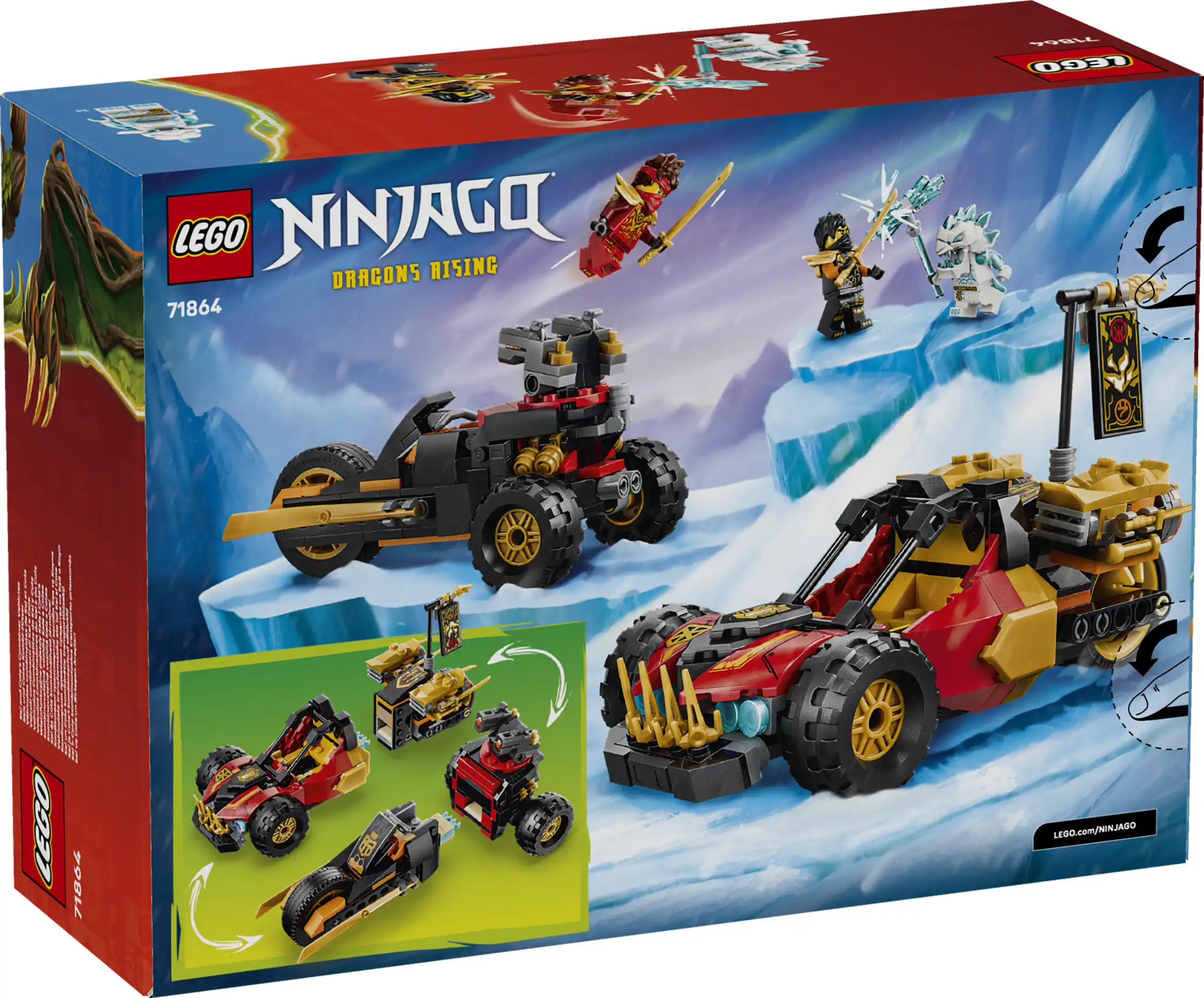 Zdjecie zestawu LEGO 71864 NINJAGO Wielofunkcyjne pojazdy Kaia i Cole’a 2