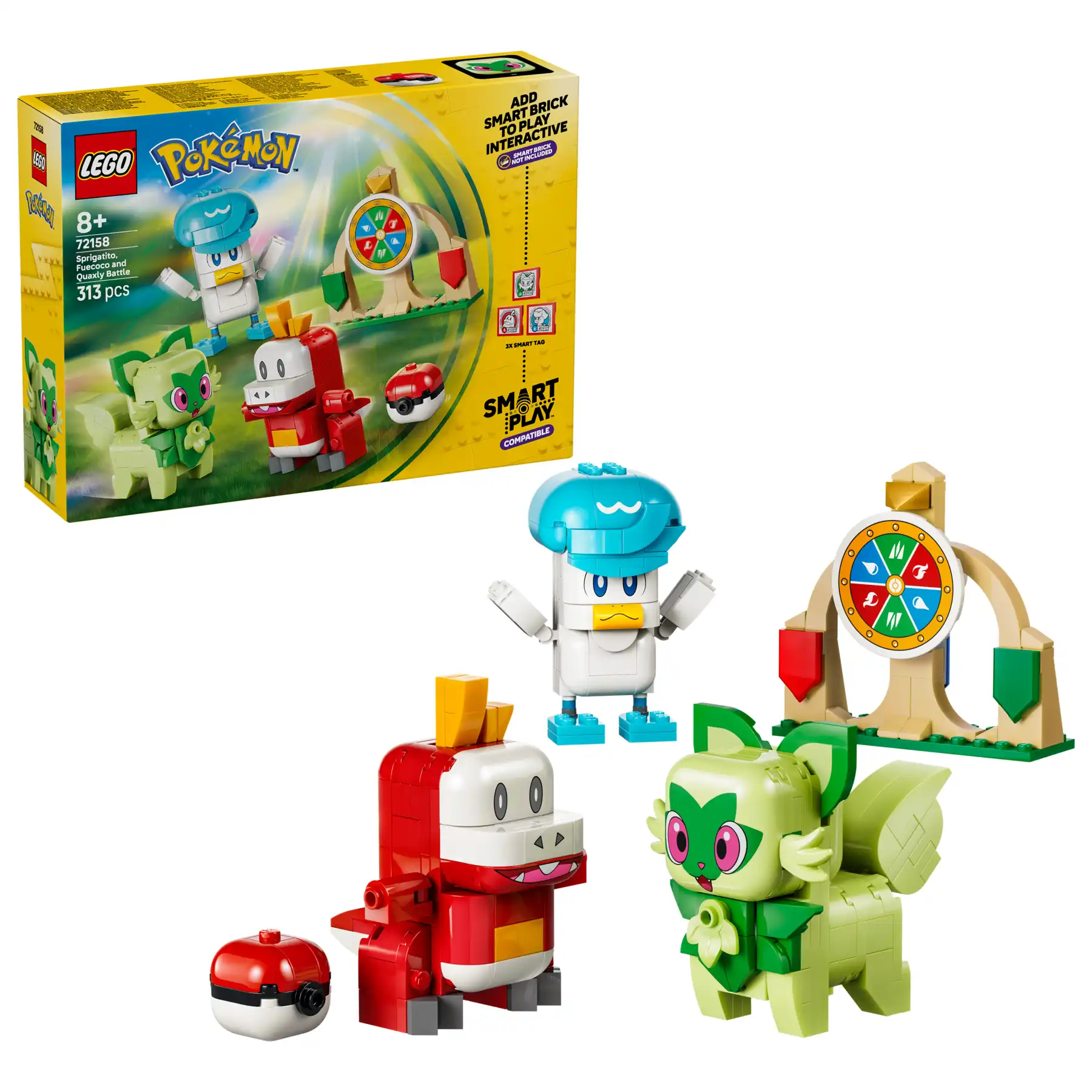 Zdjecie zestawu LEGO 72158  SMART Play™: Sprigatito, Fuecoco i Quaxly — bitwa 1