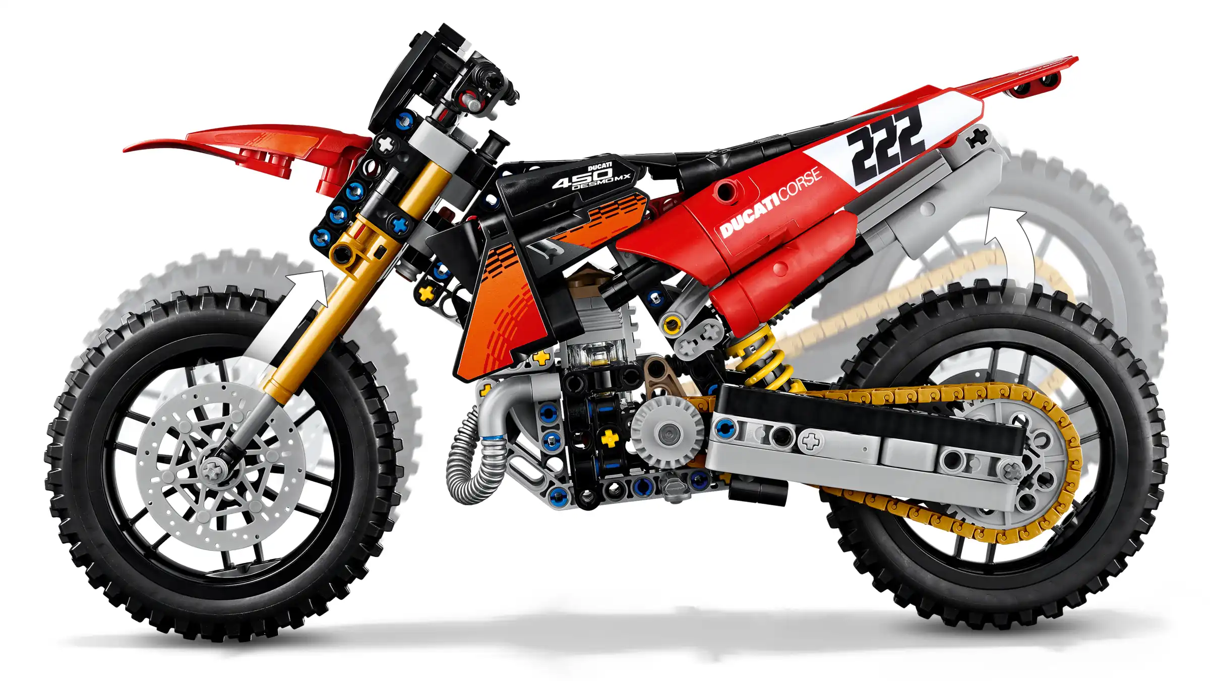 Zdjecie zestawu LEGO 42238 Technic Motocykl Ducati Desmo450 MX Factory 4