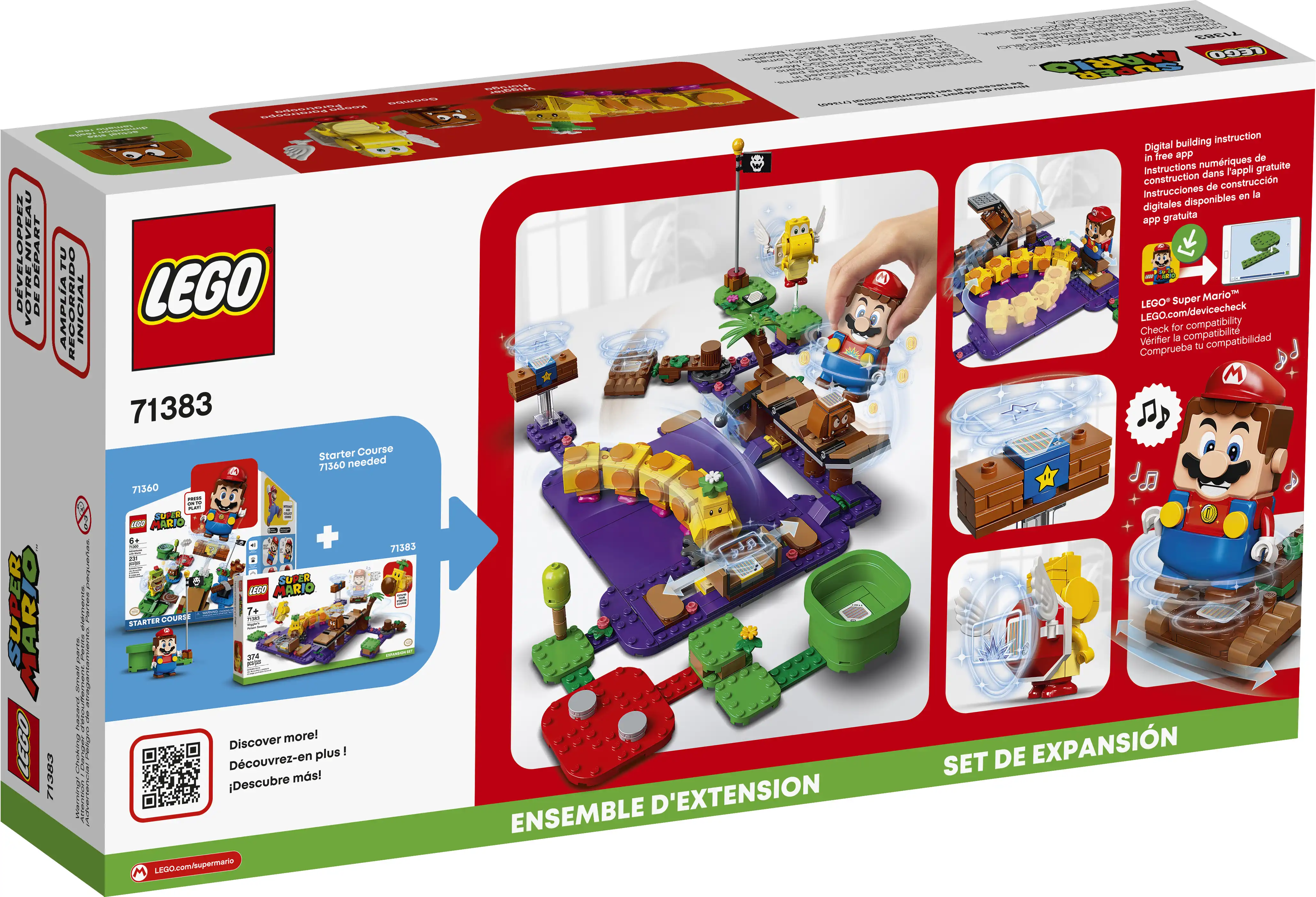 Zdjecie zestawu LEGO 71383 Super Mario Trujące bagno Wigglera - zestaw dodatkowy 1
