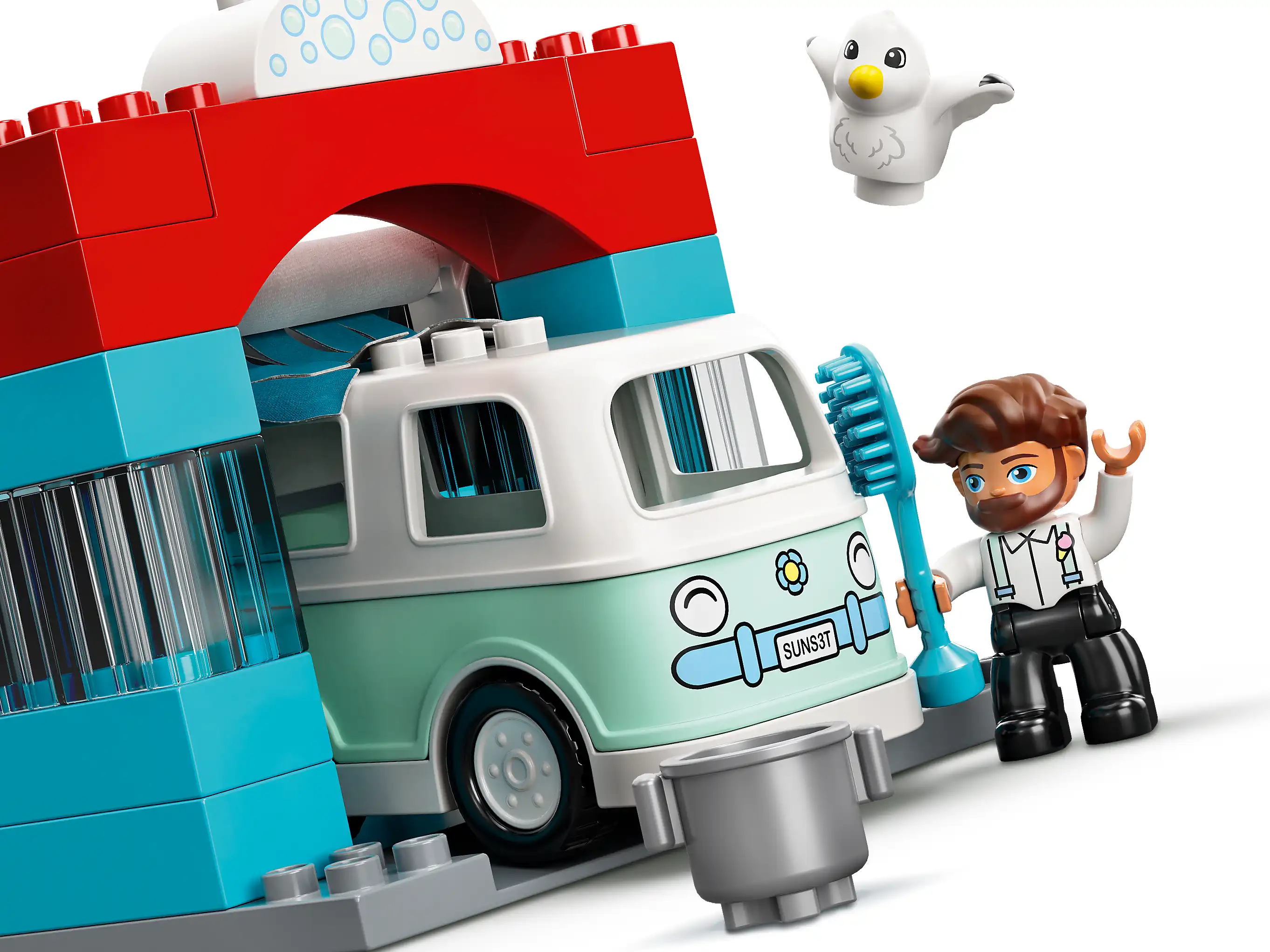 Zdjecie zestawu LEGO 10948 Duplo Parking piętrowy i myjnia samochodowa 1