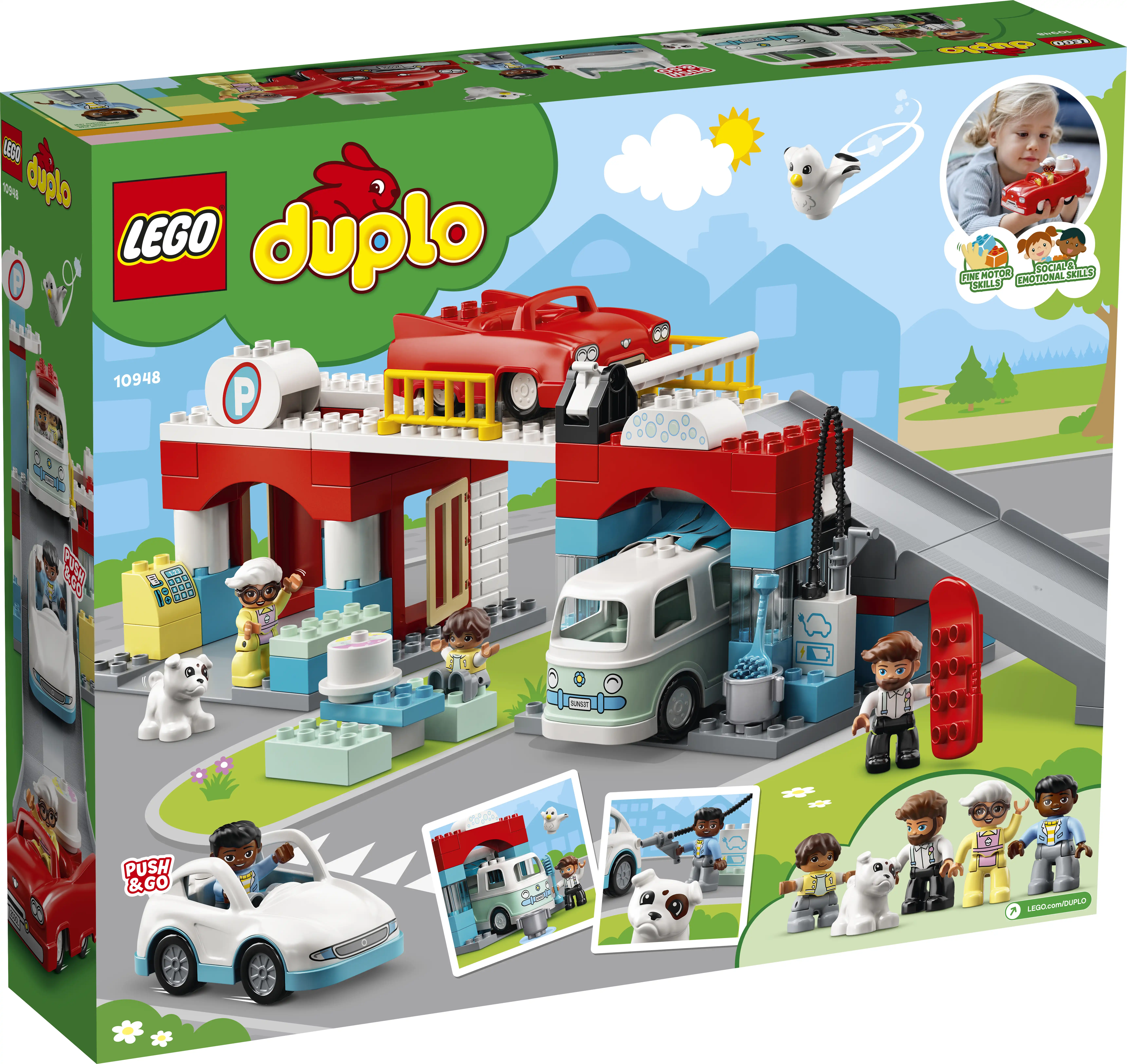 Zdjecie zestawu LEGO 10948 Duplo Parking piętrowy i myjnia samochodowa 2