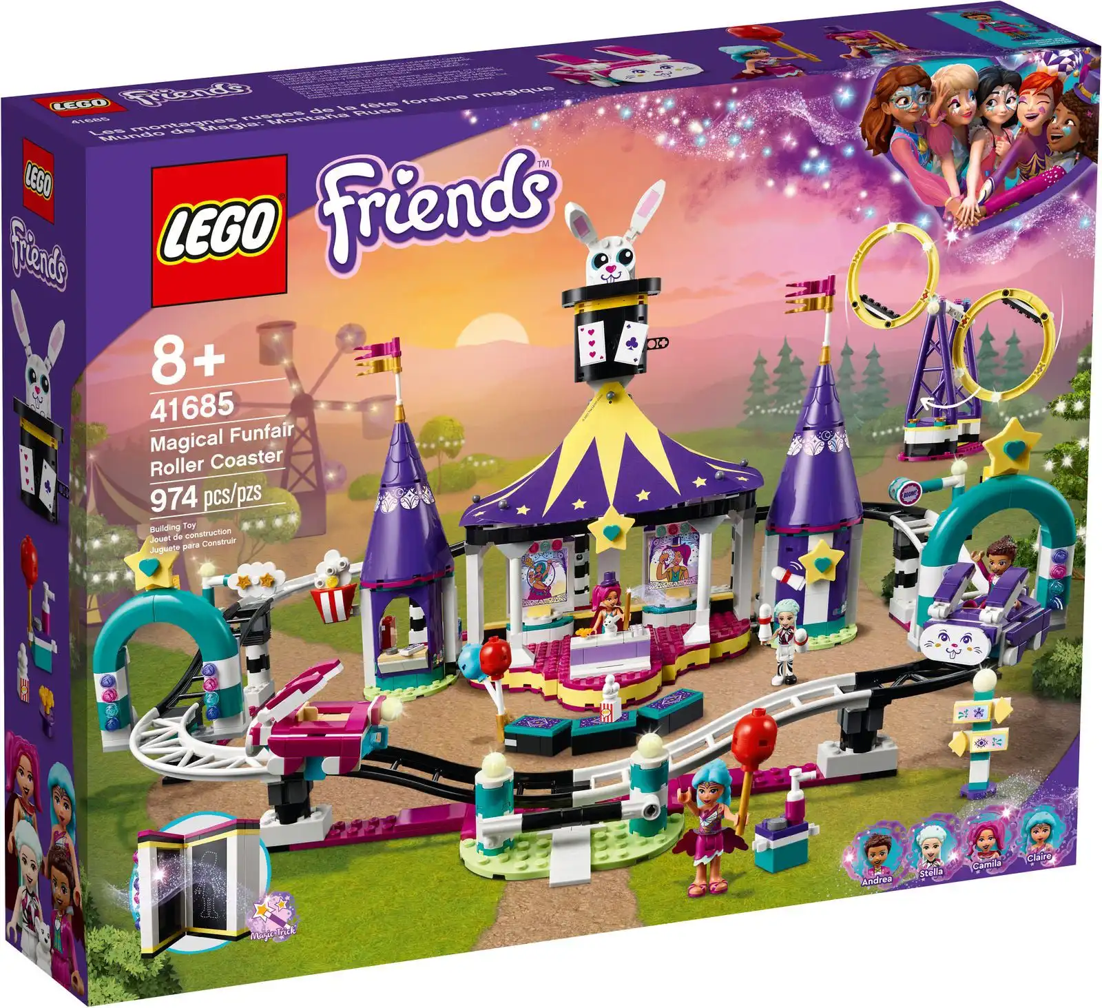 Zdjecie zestawu LEGO 41685 Friends Magiczne wesołe miasteczko z kolejką górską 1