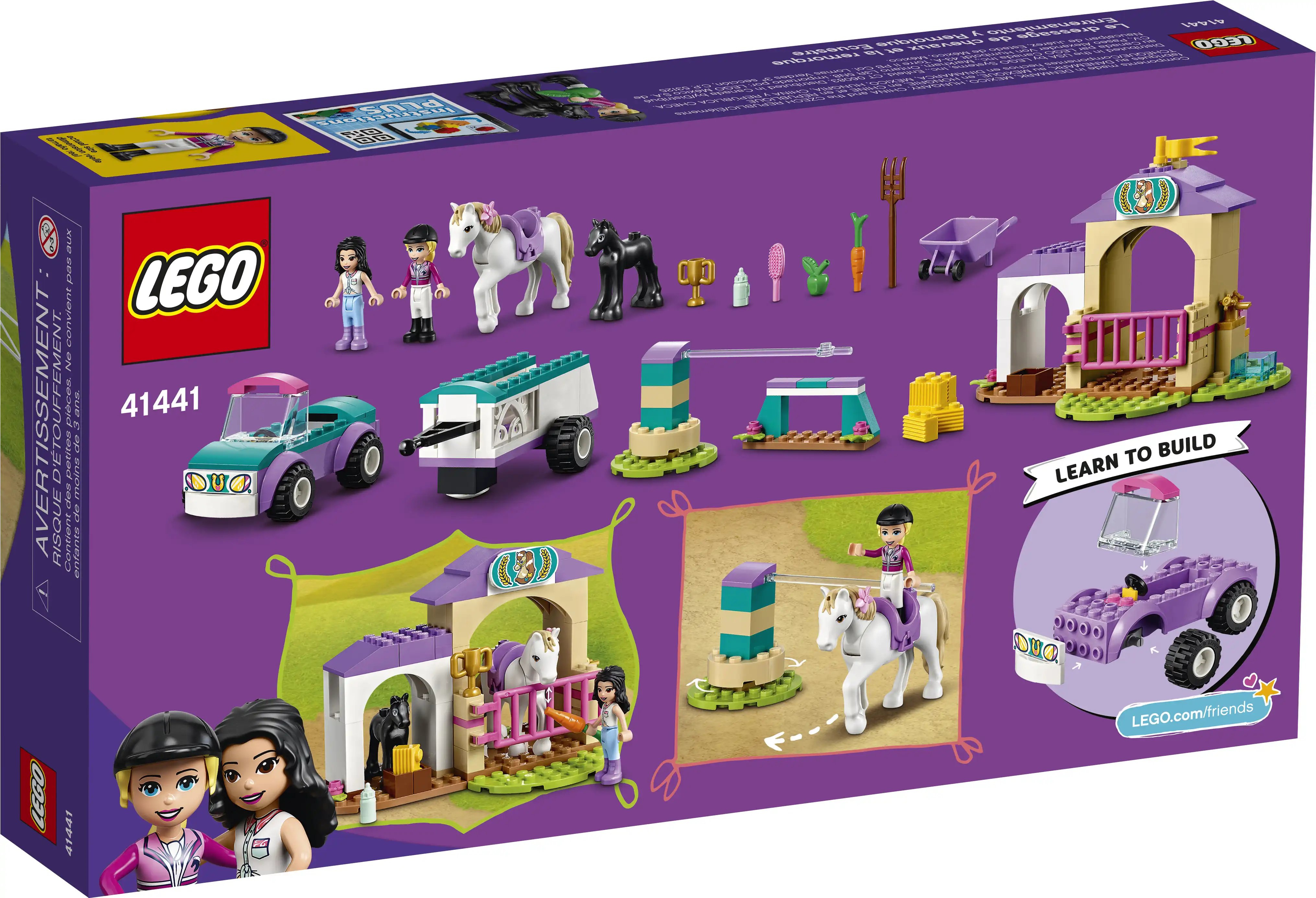 Zdjecie zestawu LEGO 41441 Friends Szkółka jeździecka i przyczepa dla konia 4